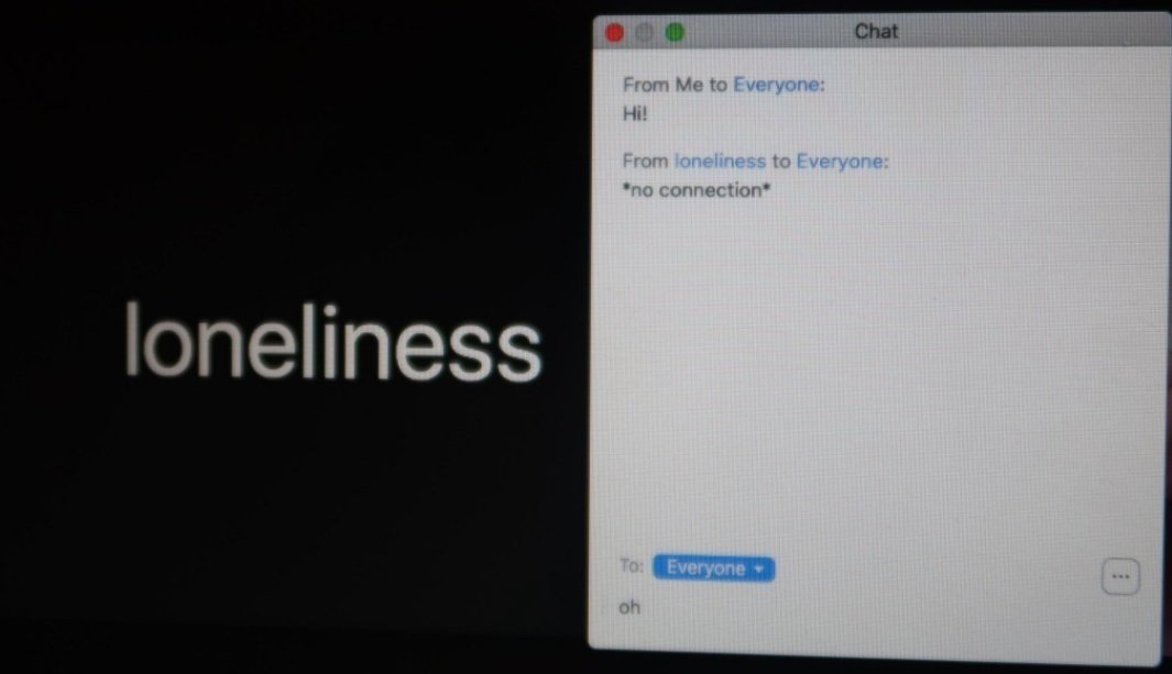 zoom chatroom discussion with loneliness
