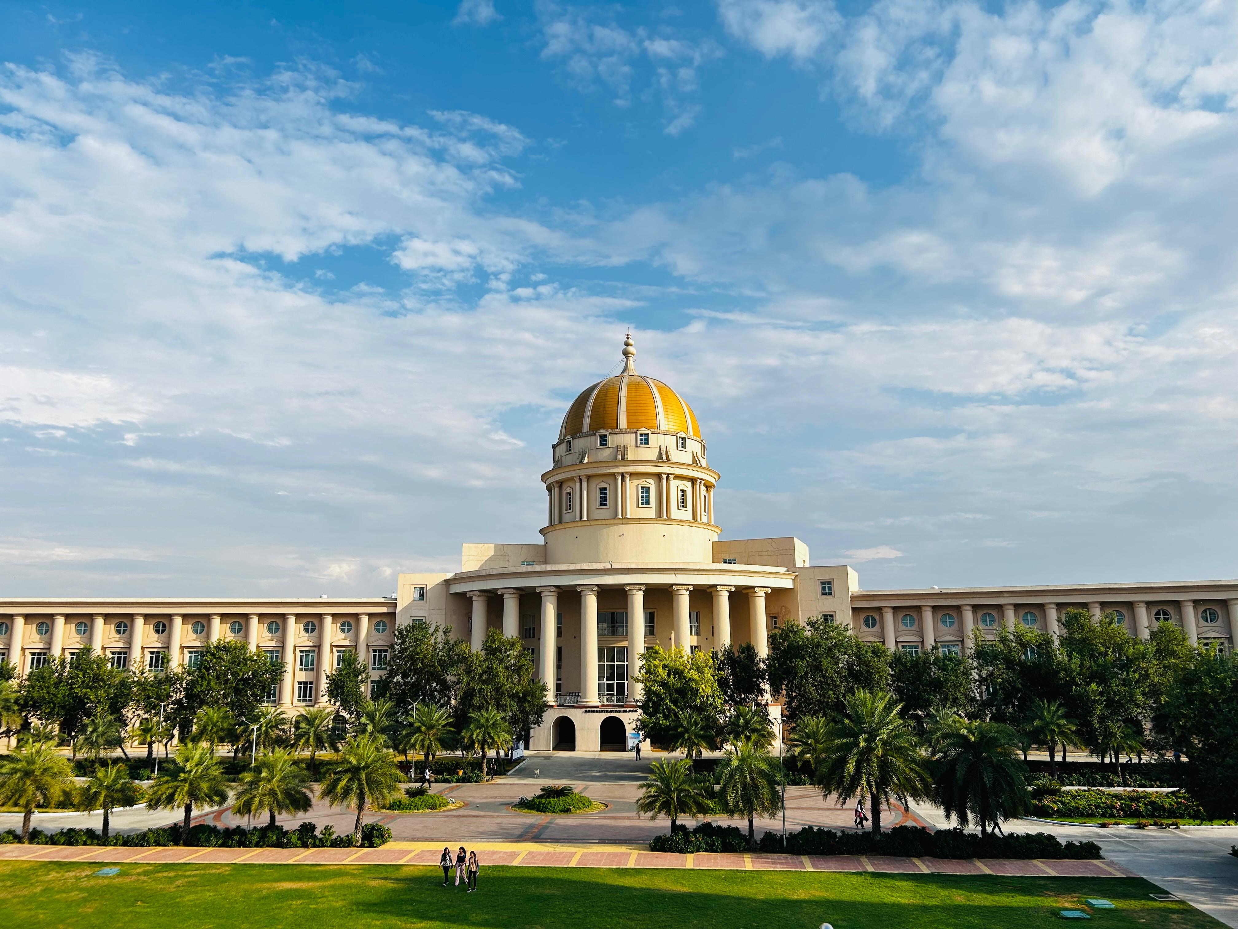 A picture of the administrative block of Manipal University Jaipur