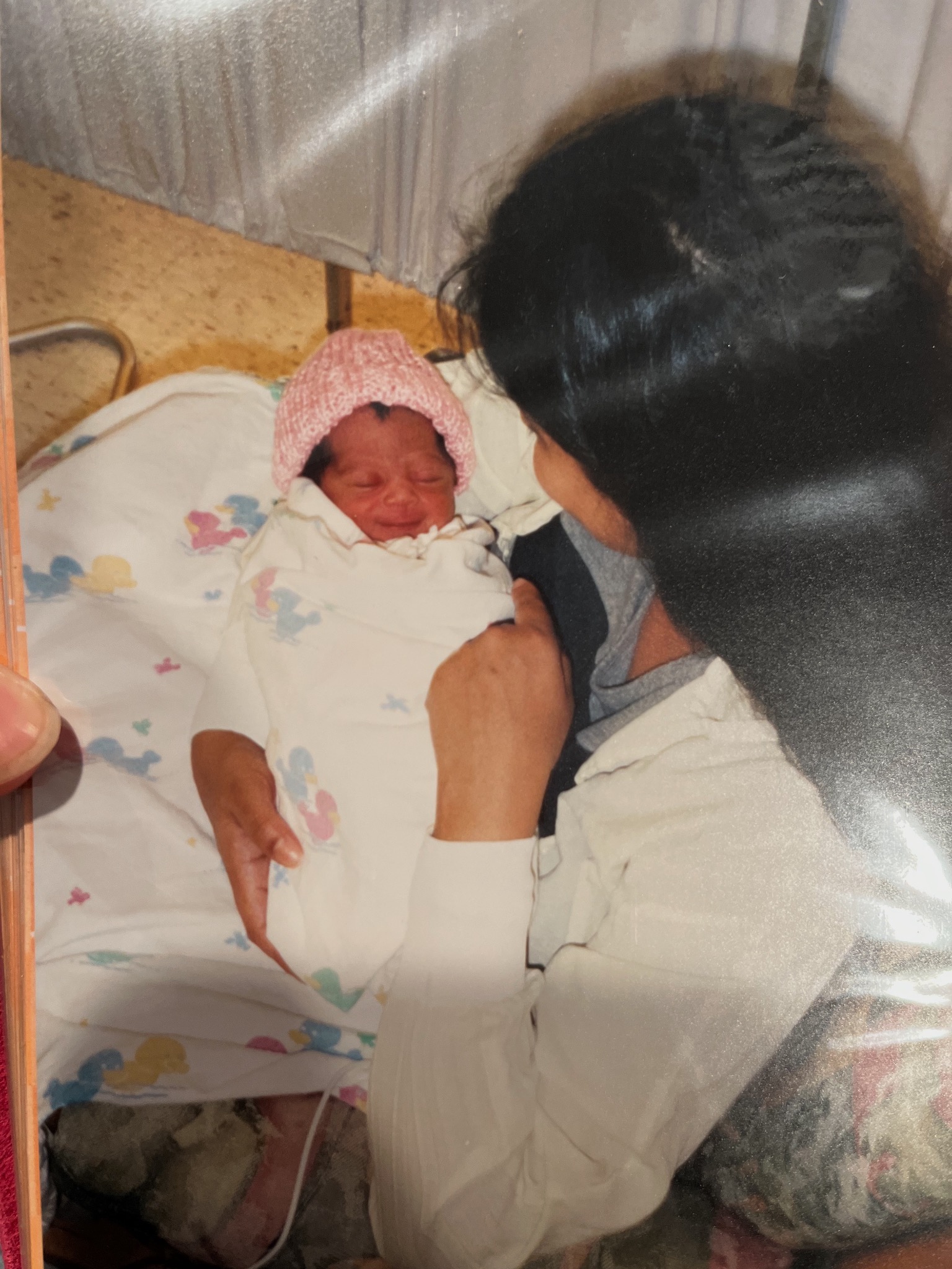 My mom and me as a baby