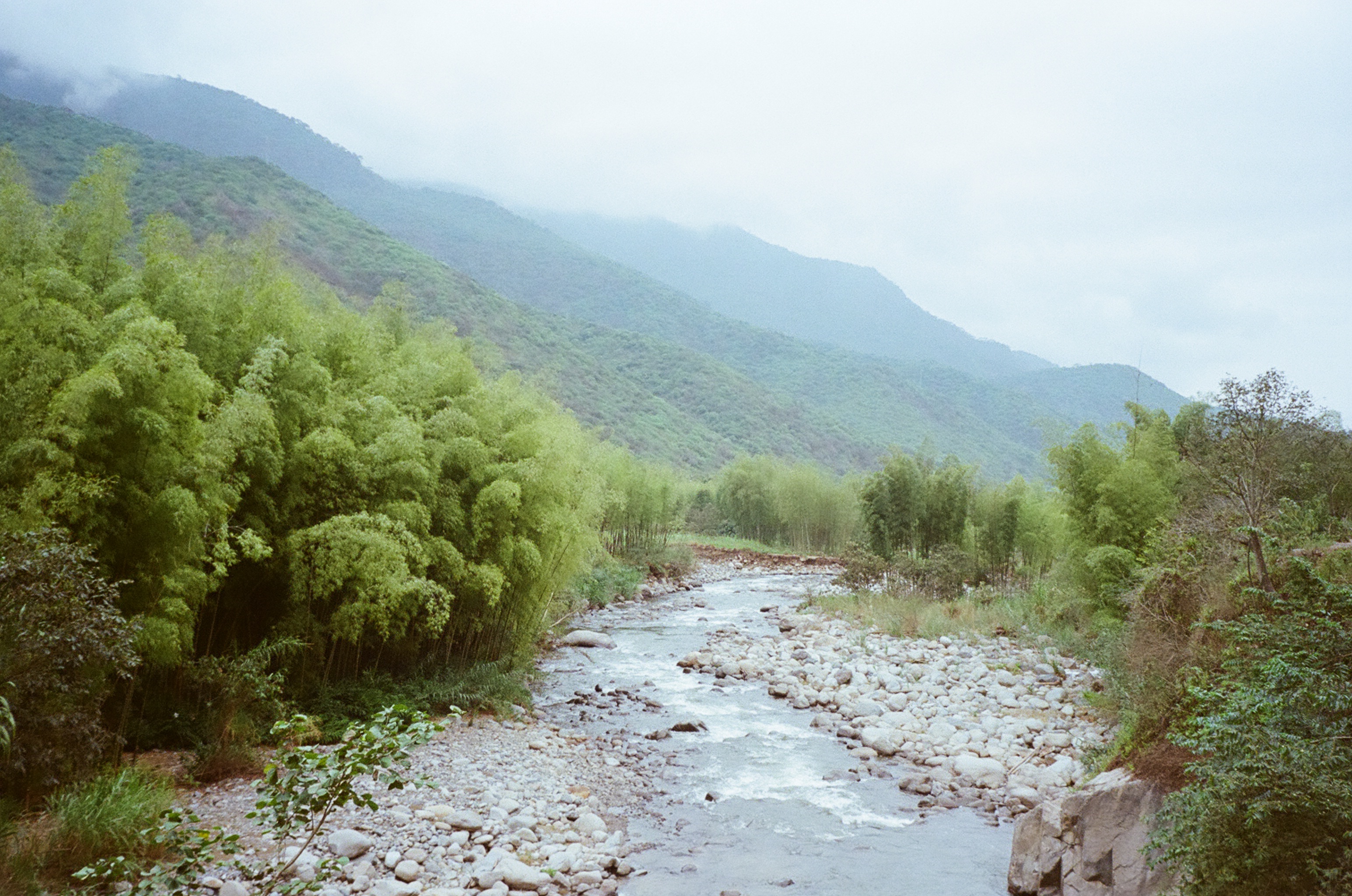 Landscape view from the mountains in Peru