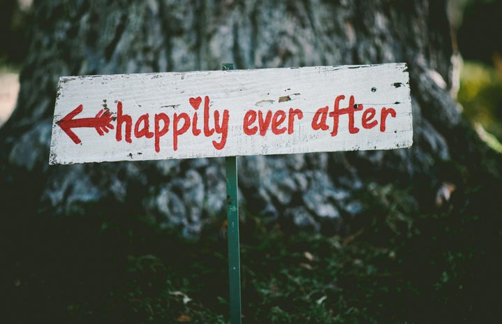 happily ever after wooden sign
