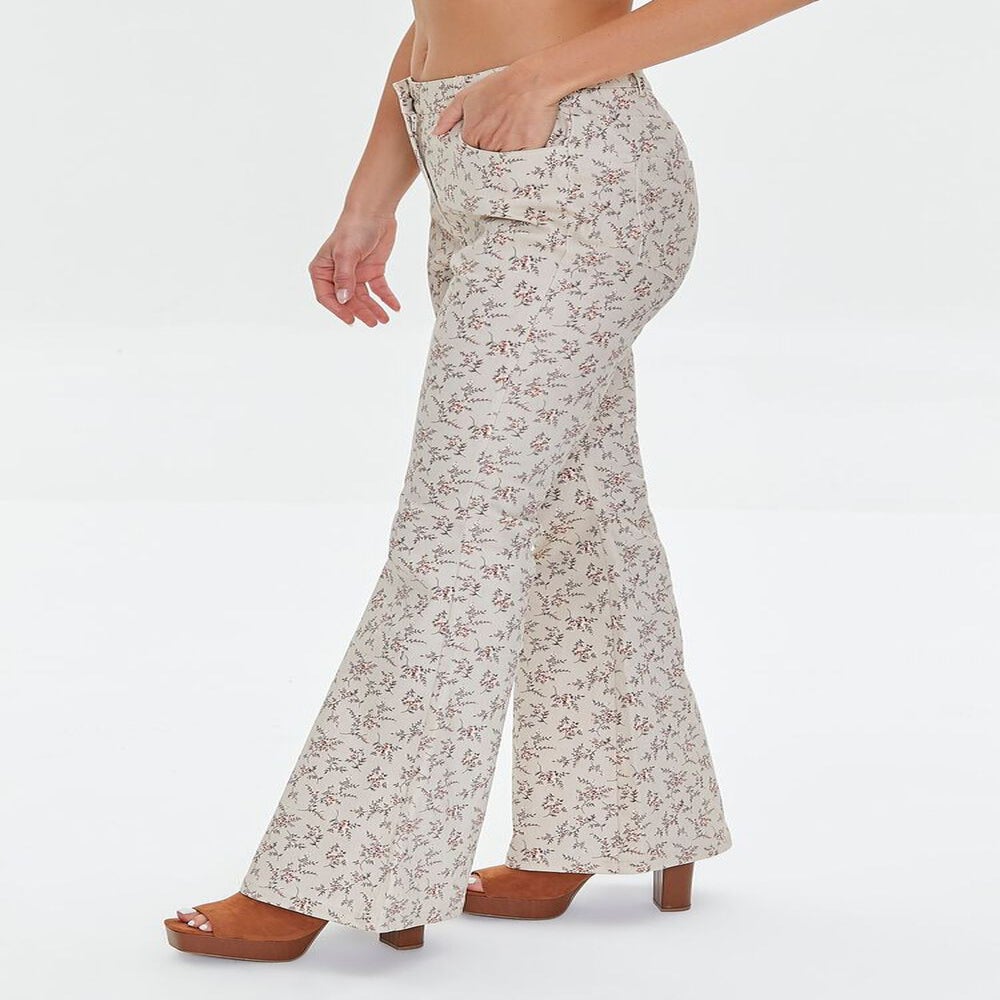 Orange Floral Embroidered Bell Bottom Pants Design by Capisvirleo at  Pernia's Pop Up Shop 2024