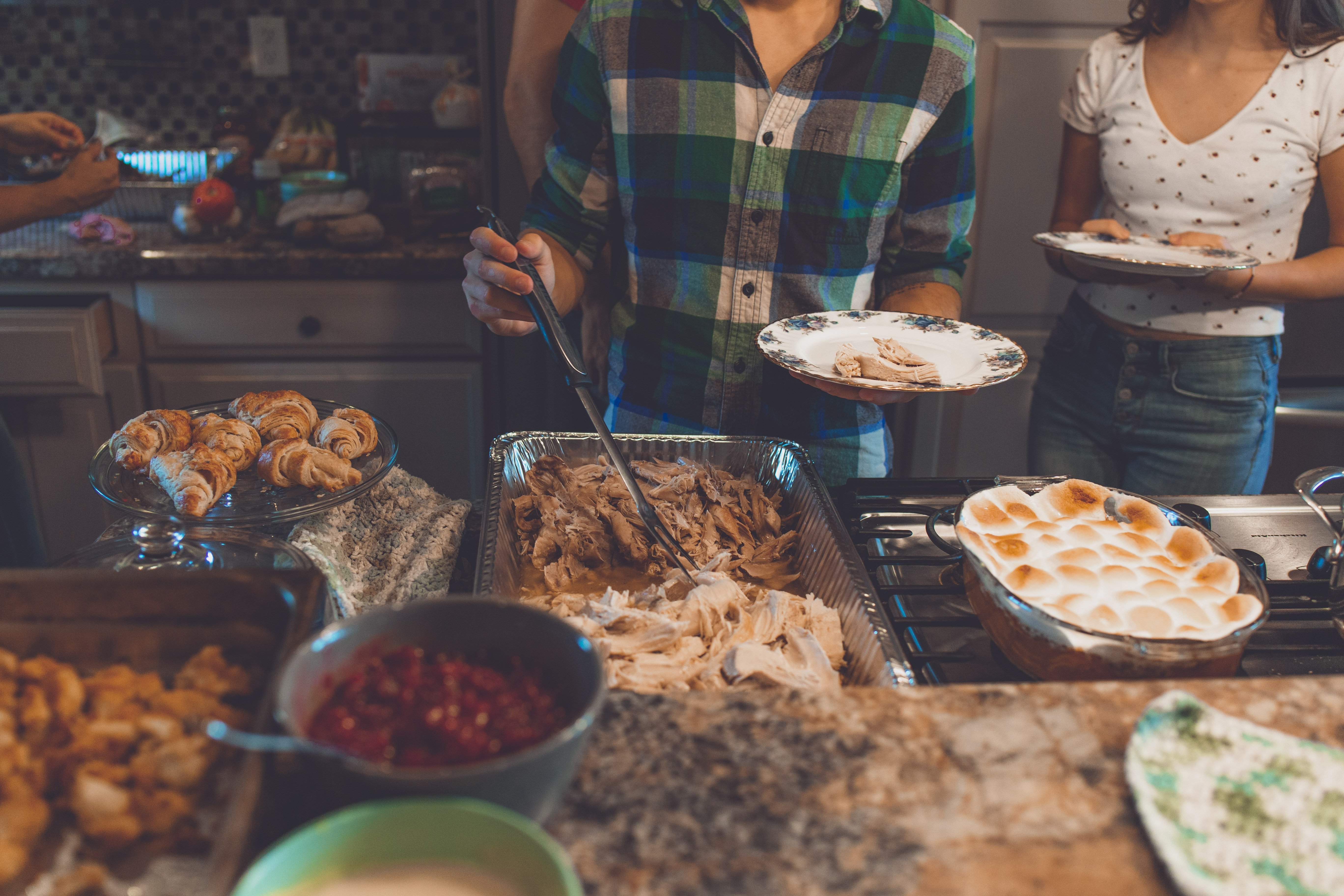 holiday dinner buffet at home