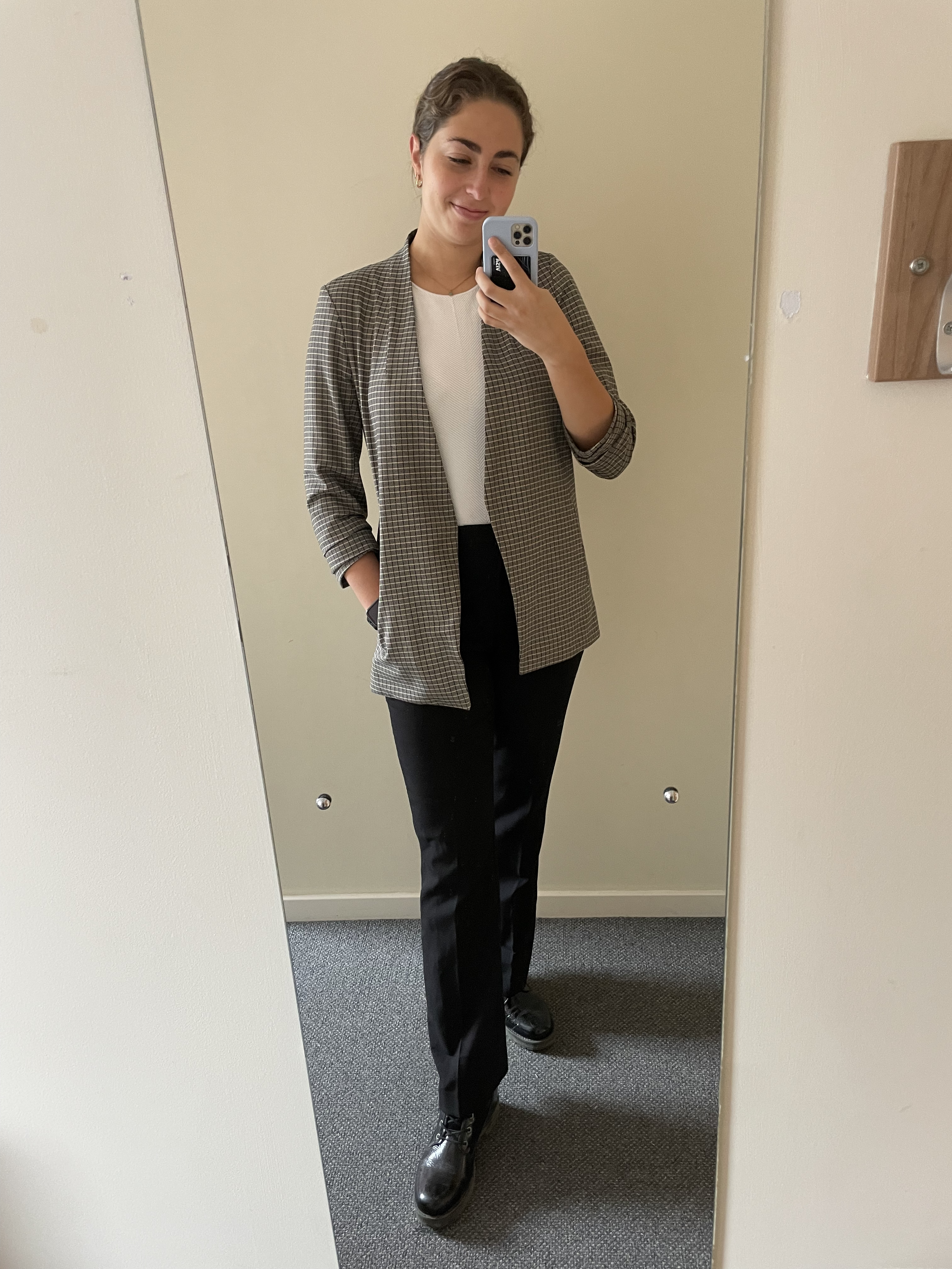 abby zinman interview outfit look for closet check