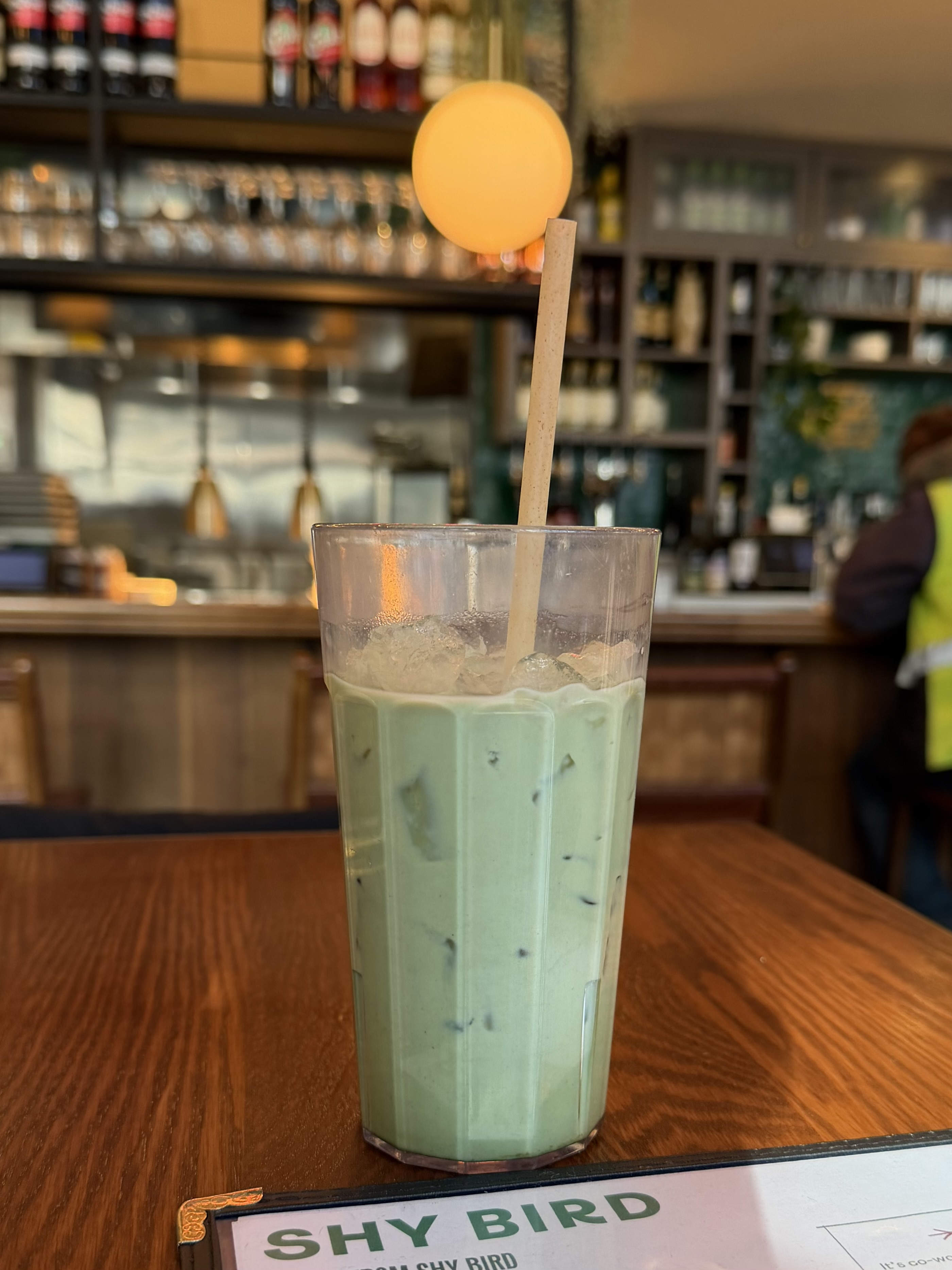 Iced matcha latte