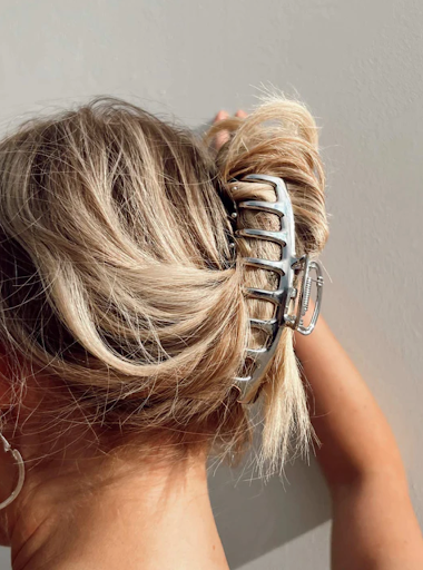 silver claw clip fashion staple
