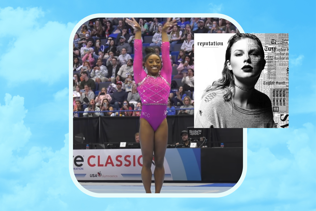 simone biles taylor swift floor routine