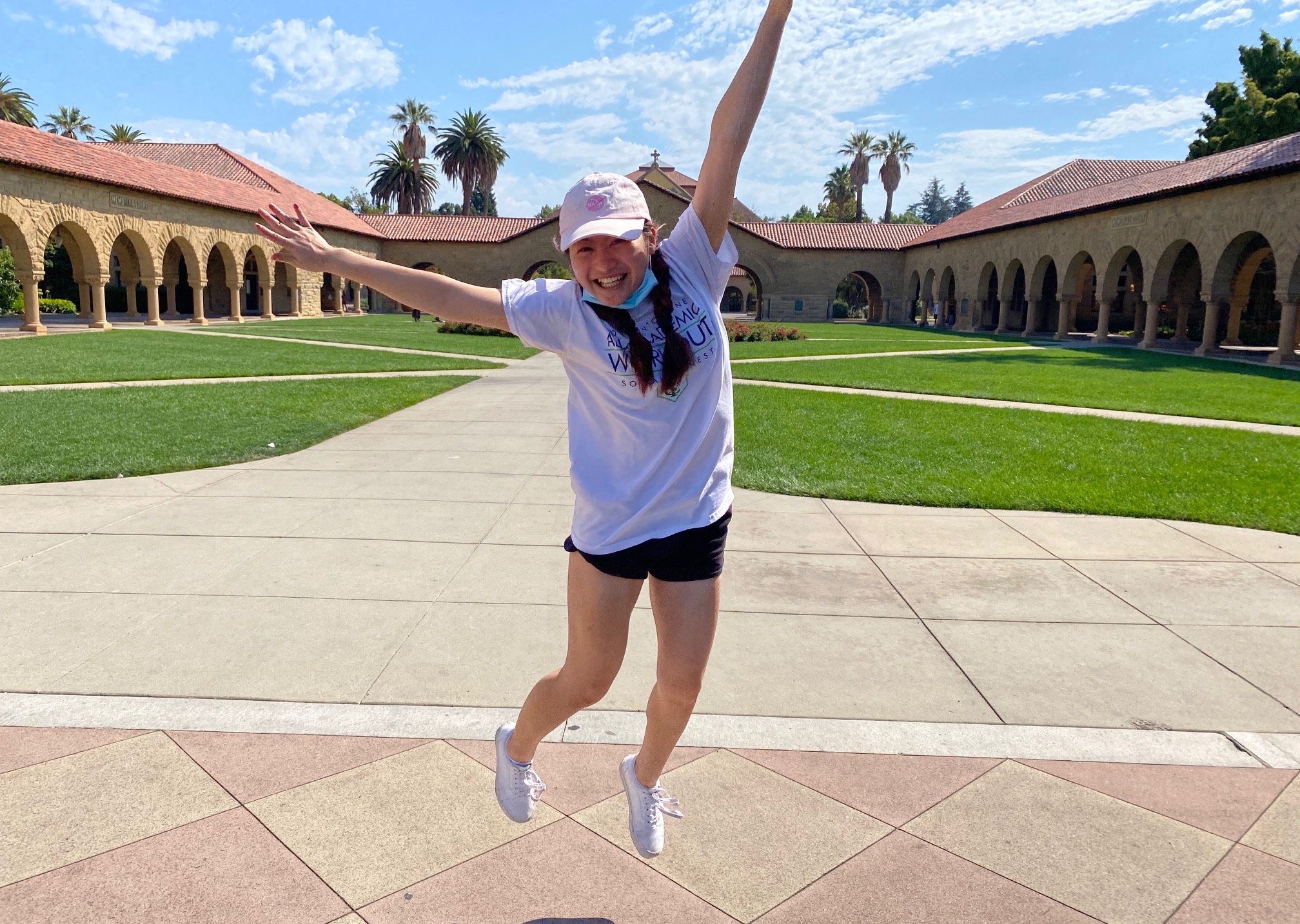 Ashley jumping at Stanford
