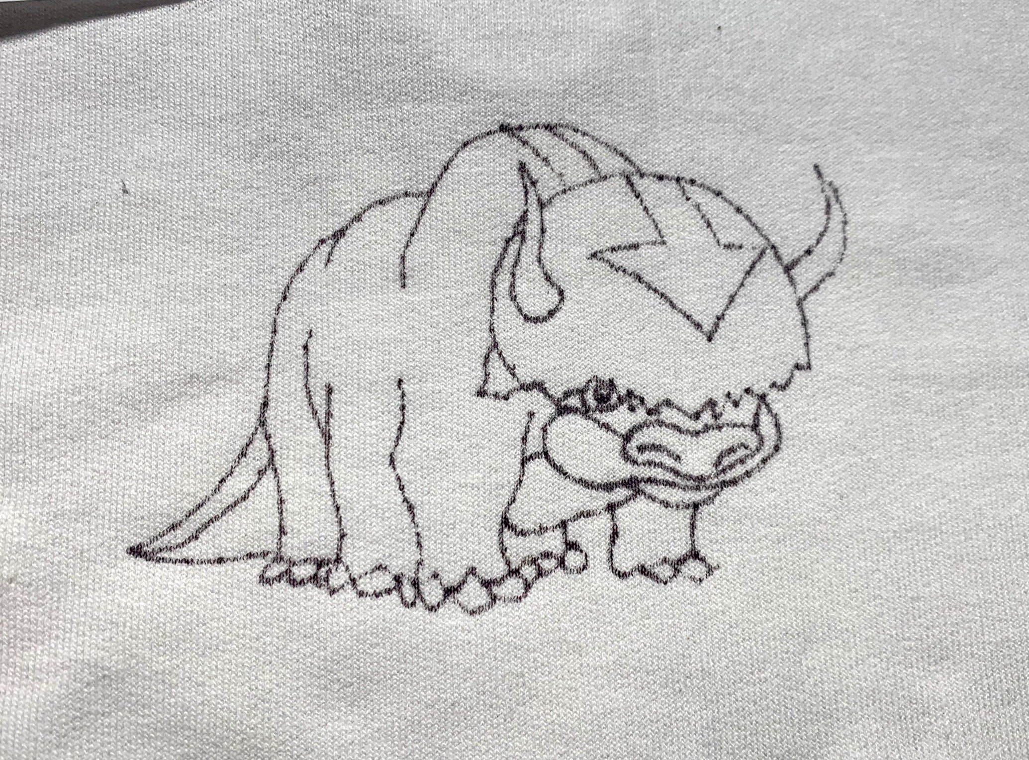 step 3 appa embroidery, connecting dots pt 2