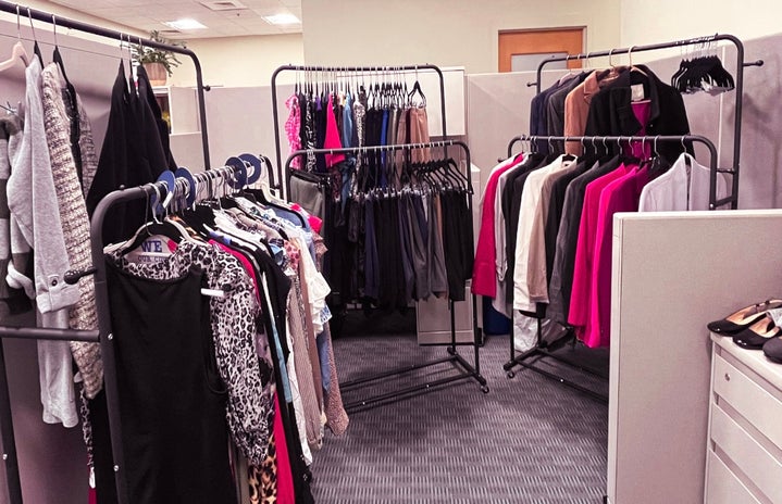 Picture of initiative at UConn offering professional women\'s clothing.