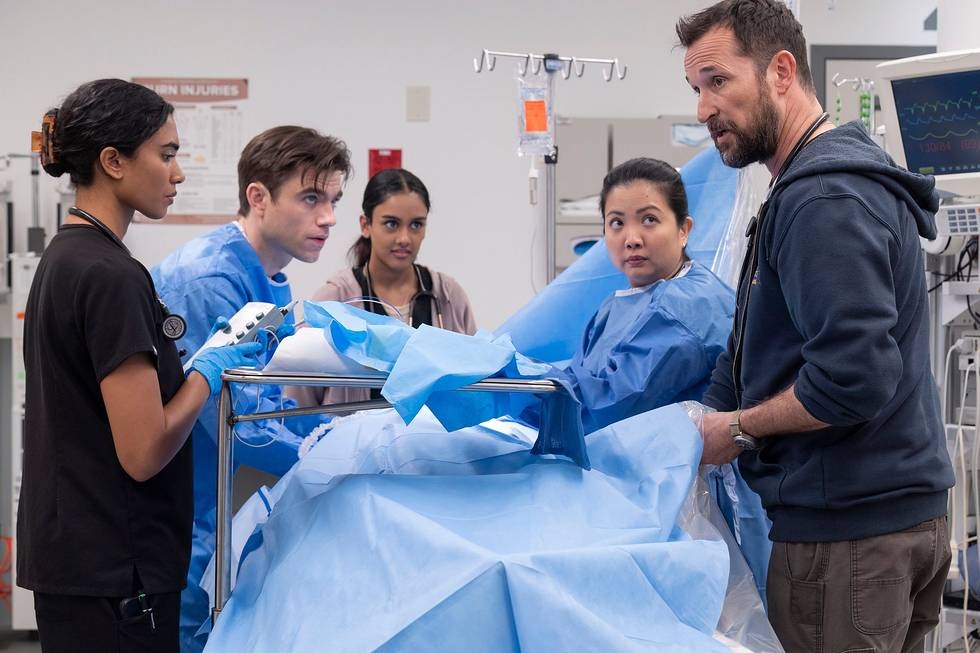 Supriya Ganesh, Patrick Ball, Shabana Azeez, Kristin Villanueva, Noah Wyle