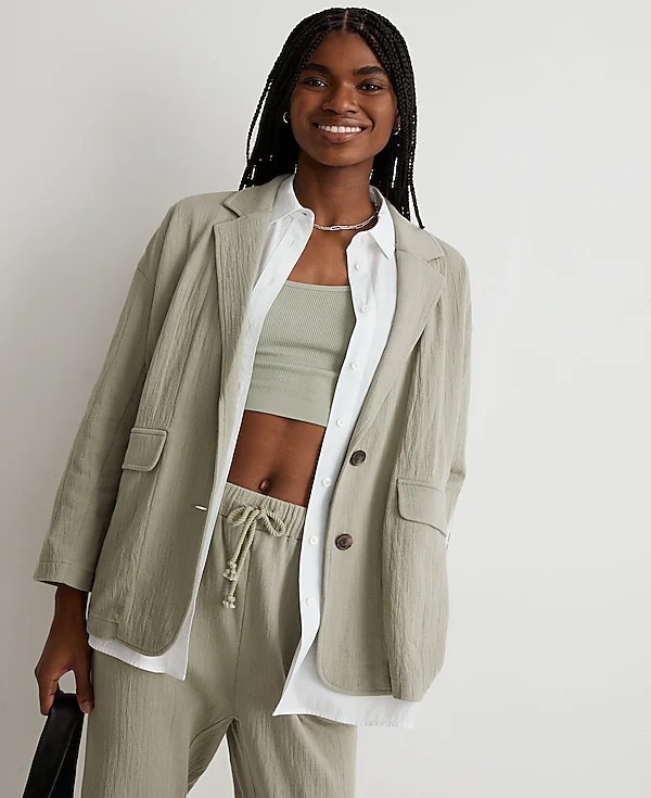 Madewell Rumpled Terry Blazer