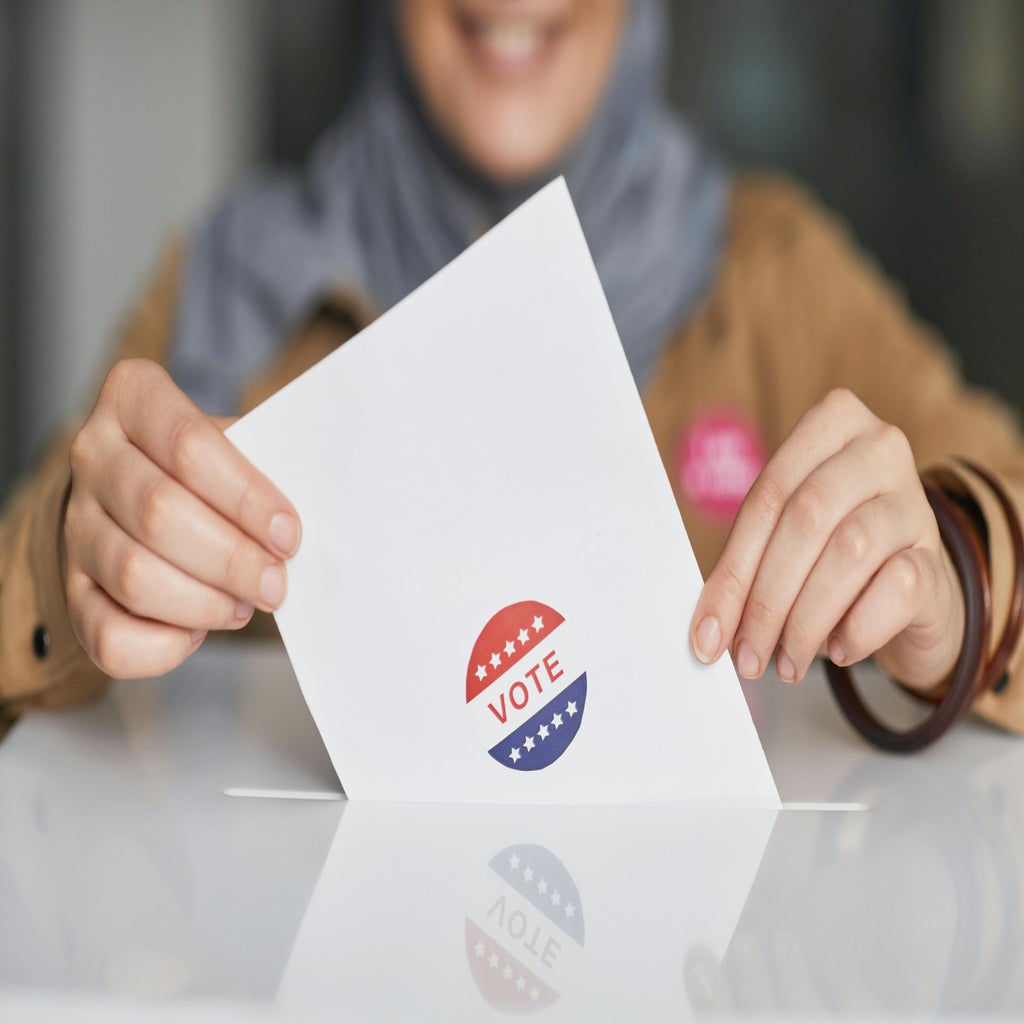 woman voting