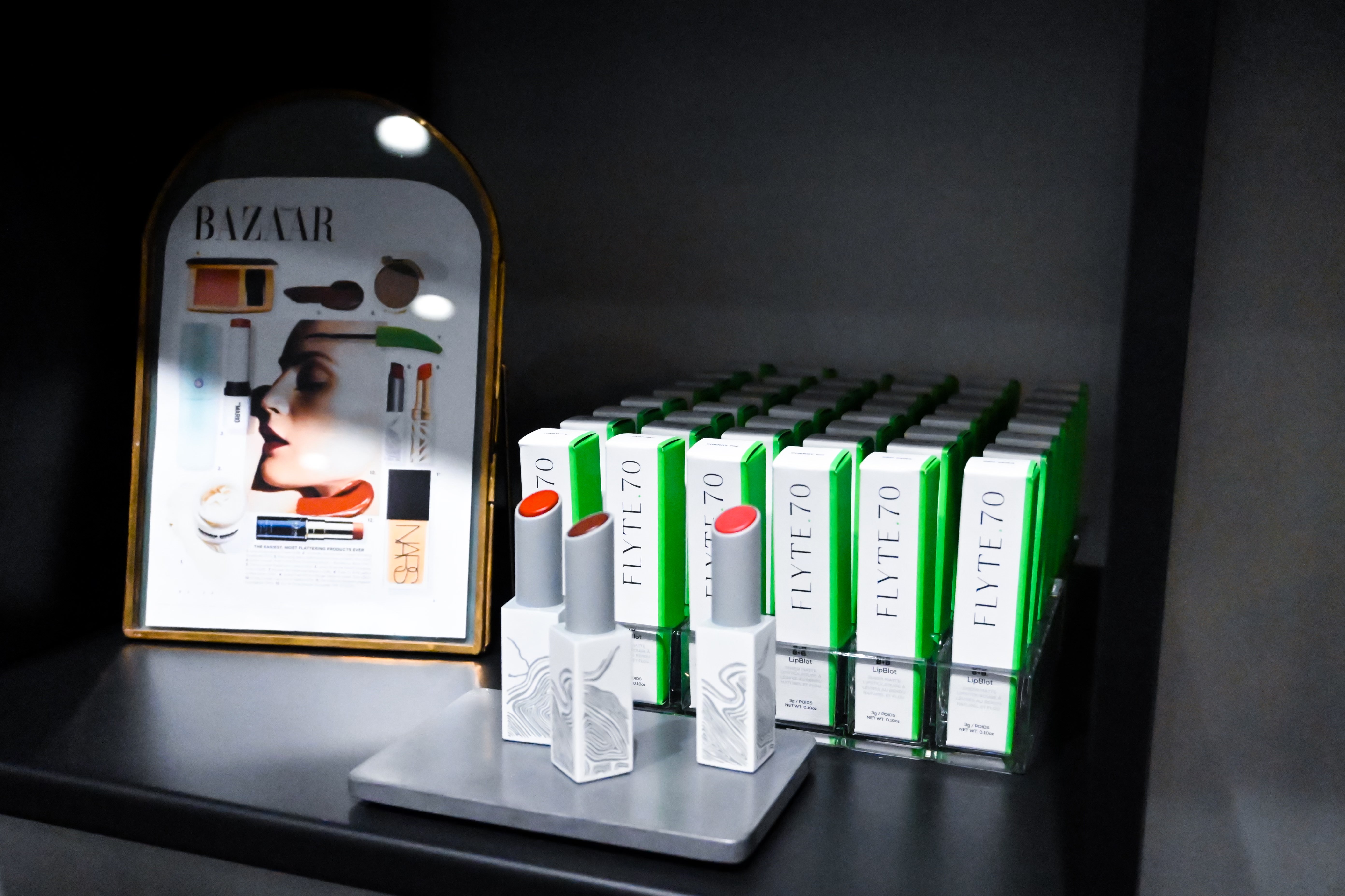 Flyte.70’s B+B.LipBlot, a semi-transparent soft-matte lipstick.