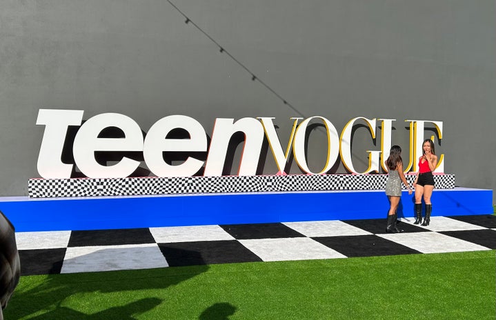 The \'Teen Vogue\' sign at the Teen Vogue summit 2023