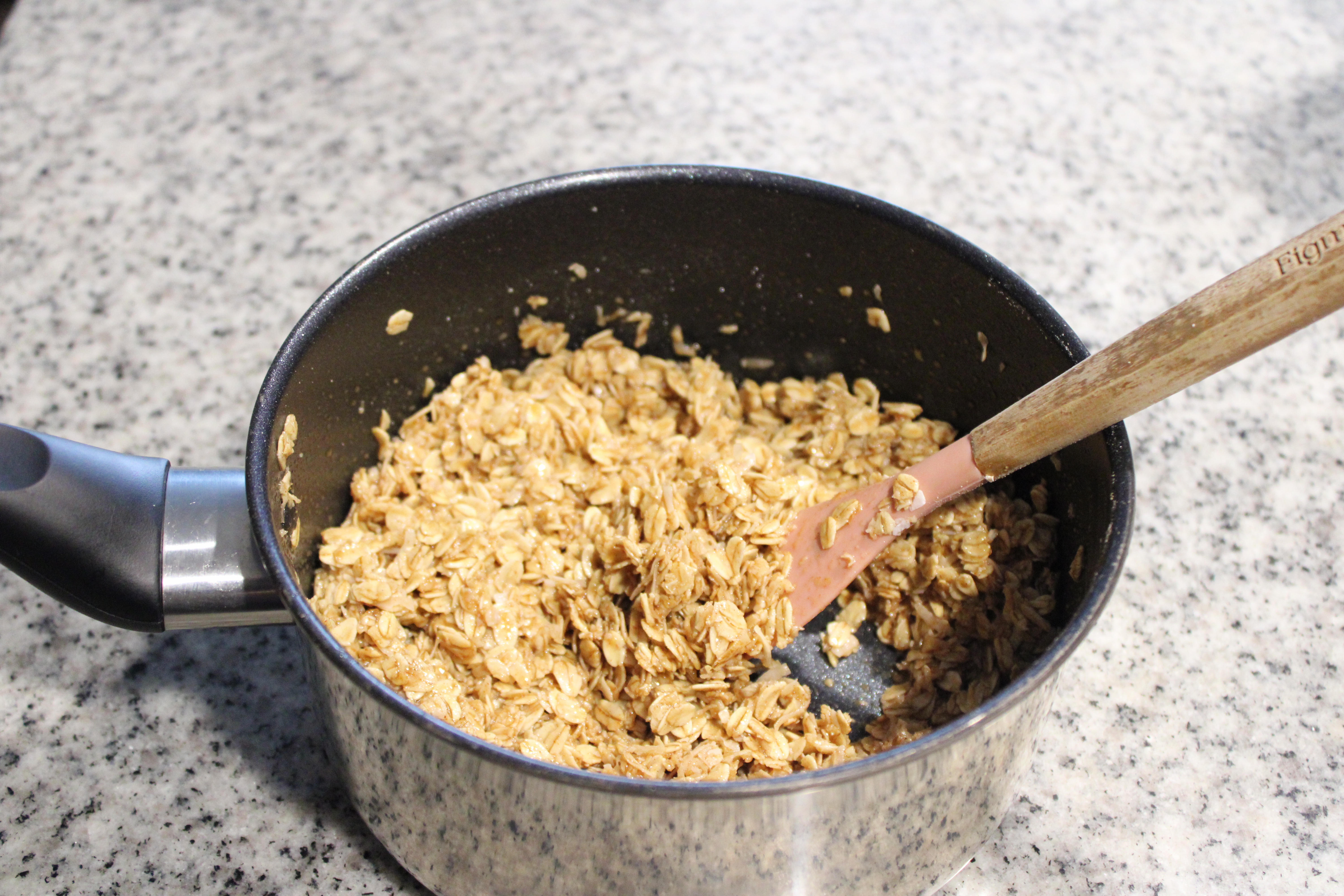 granola before baking far away