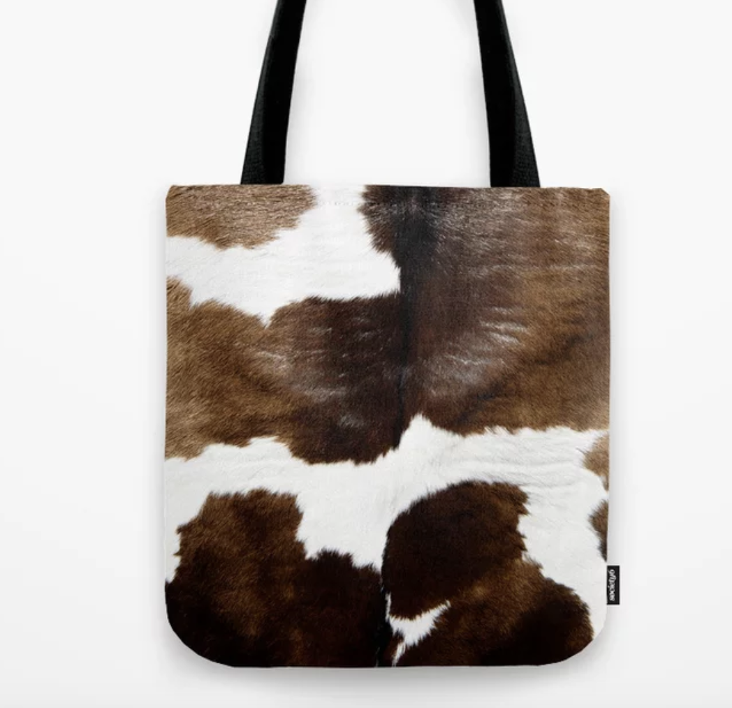 cow print tote