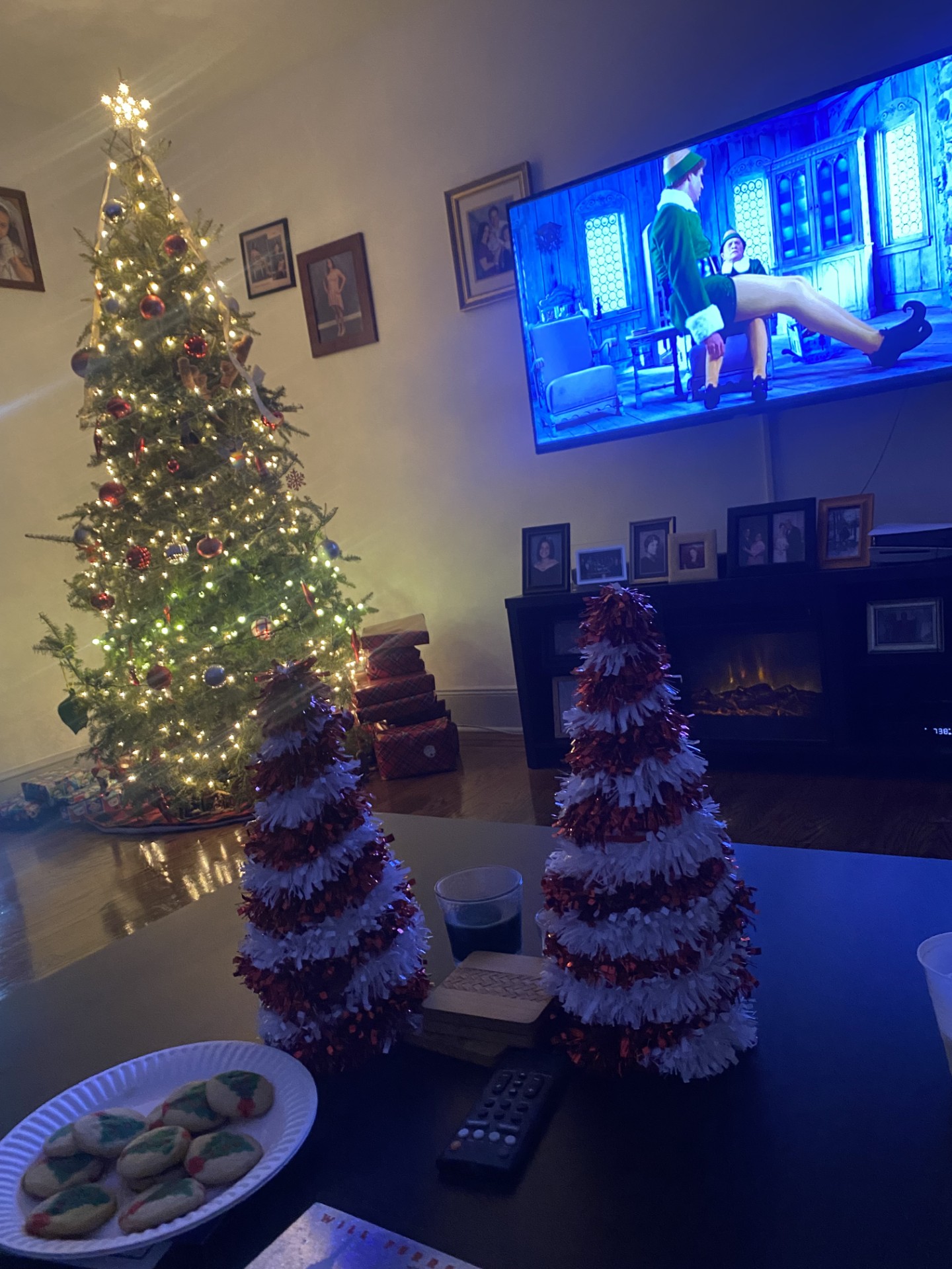 Watching Elf in my living room