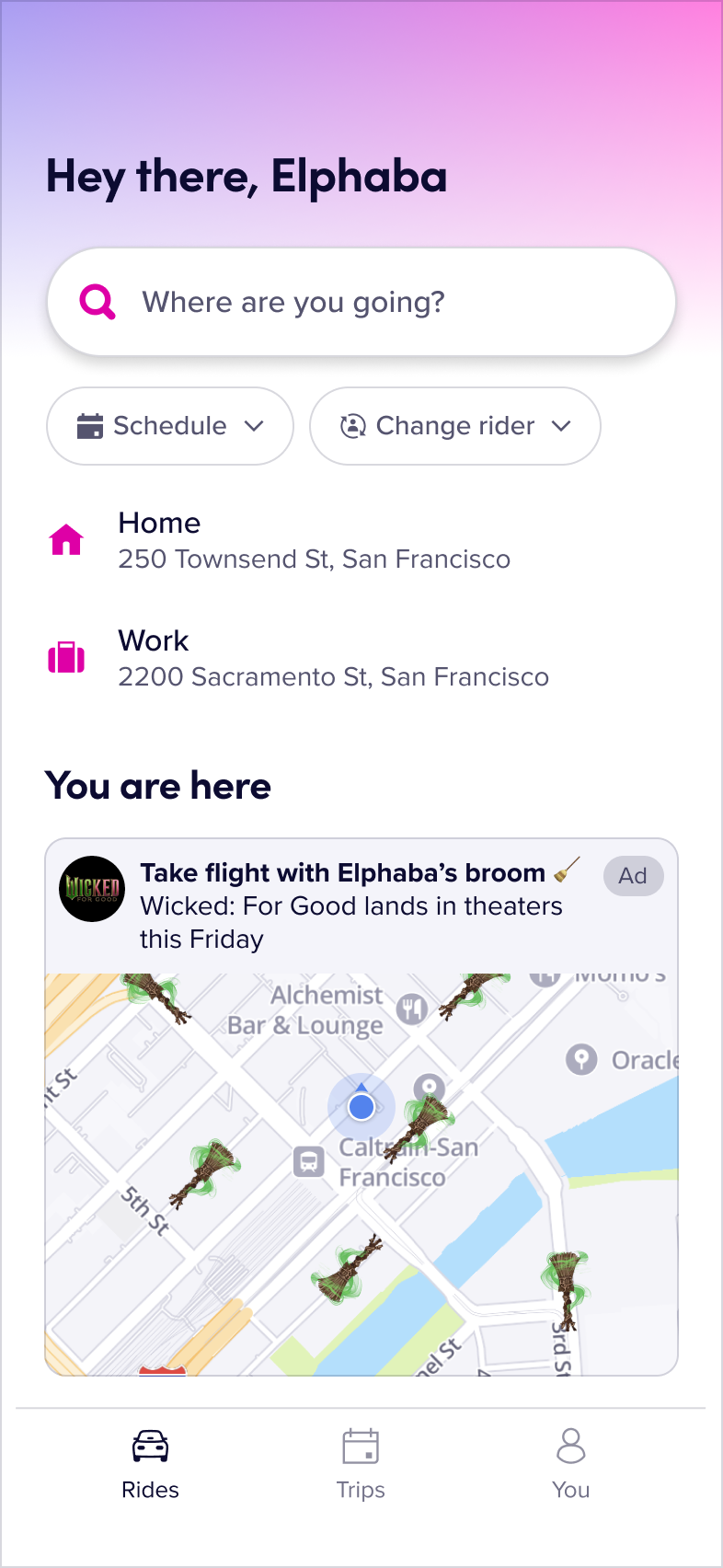 lyft app screenshot wicked promo
