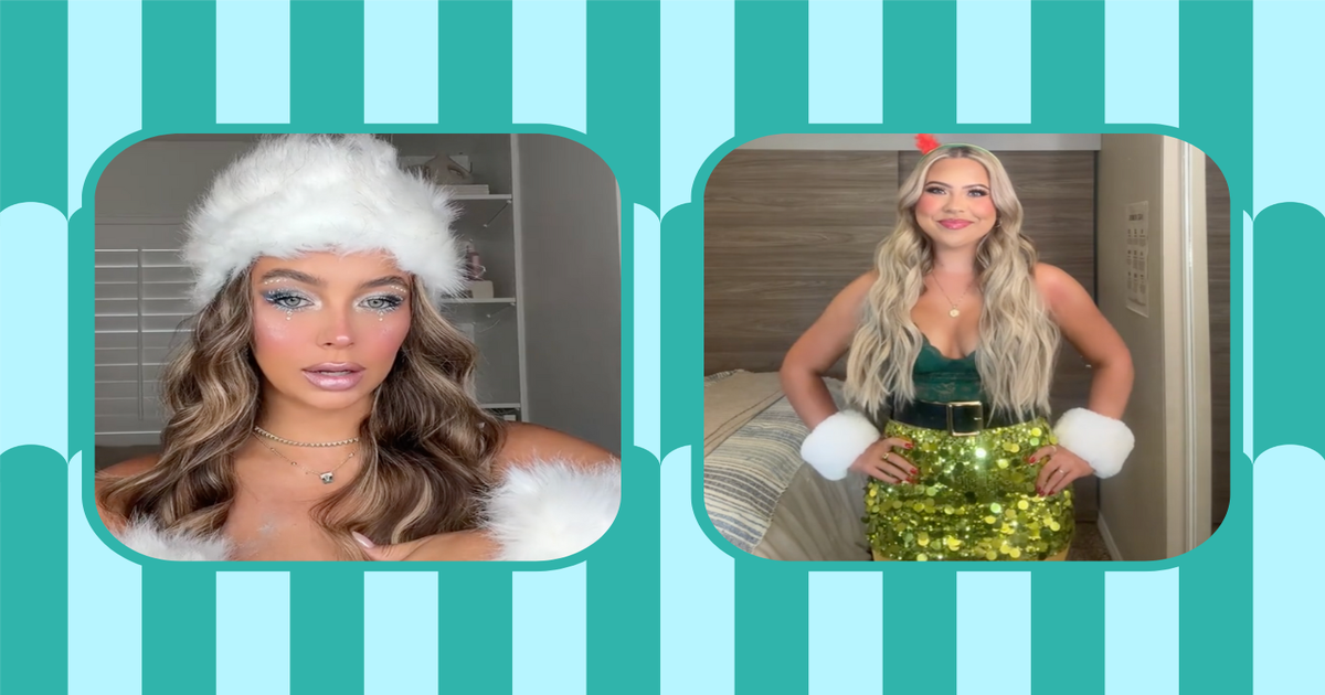 sachin and babi light blue dress Best Festive Holiday outfits in Dress to Impress