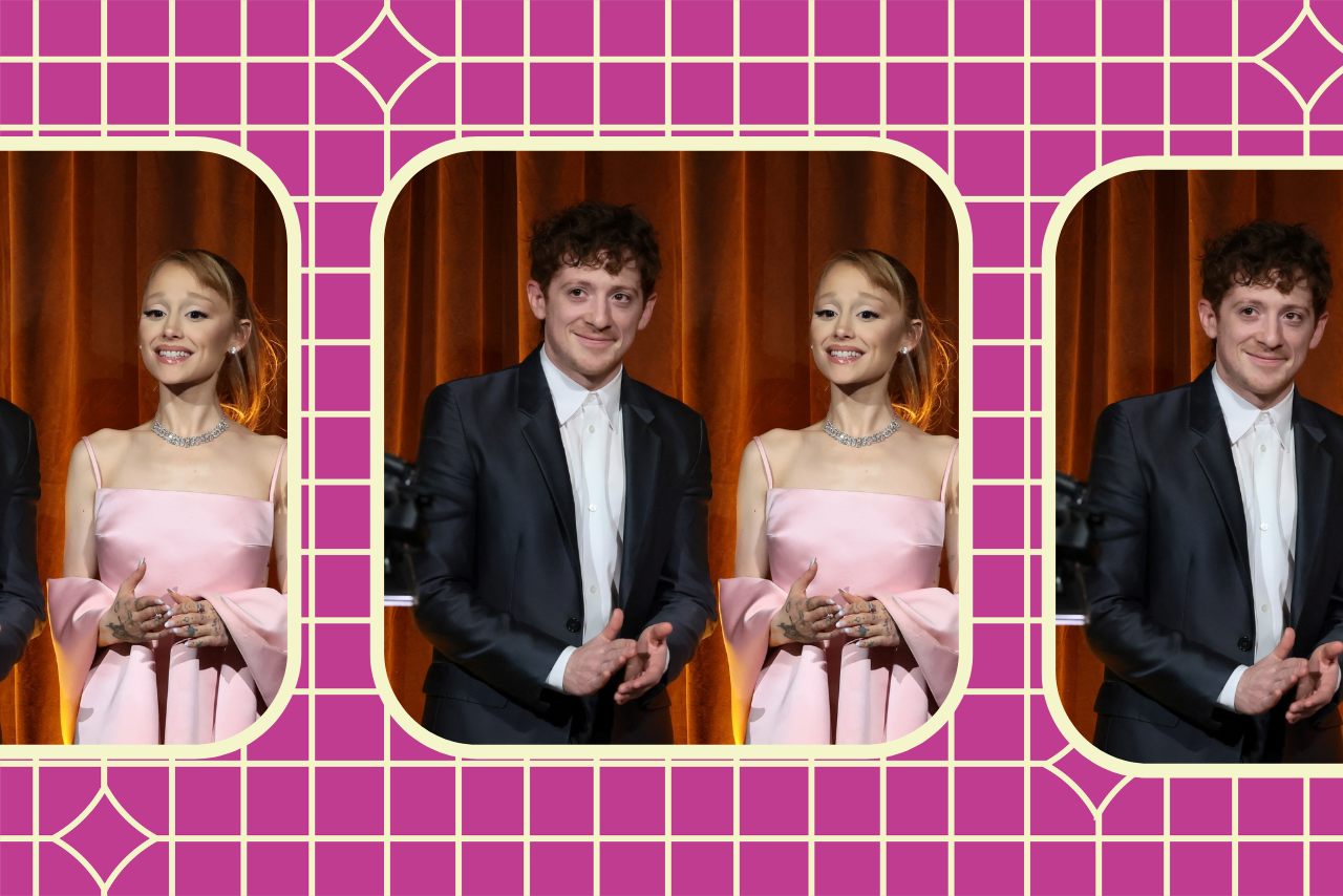 Ethan Slater and Ariana Grande accept the Best Film Award for \"Wicked\" at The National Board of Review Annual Awards Gala