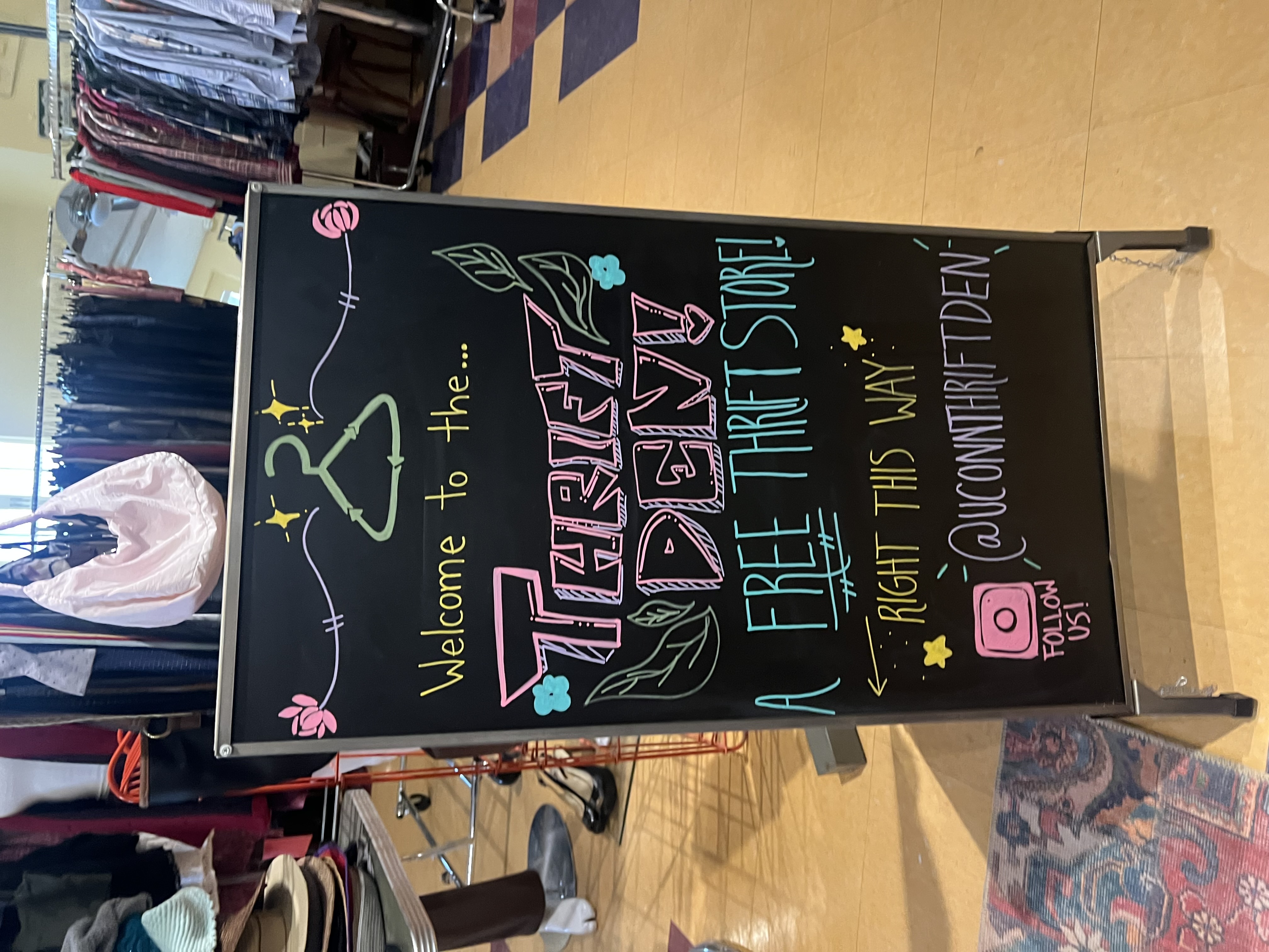 Uconn Thrift Den Sign