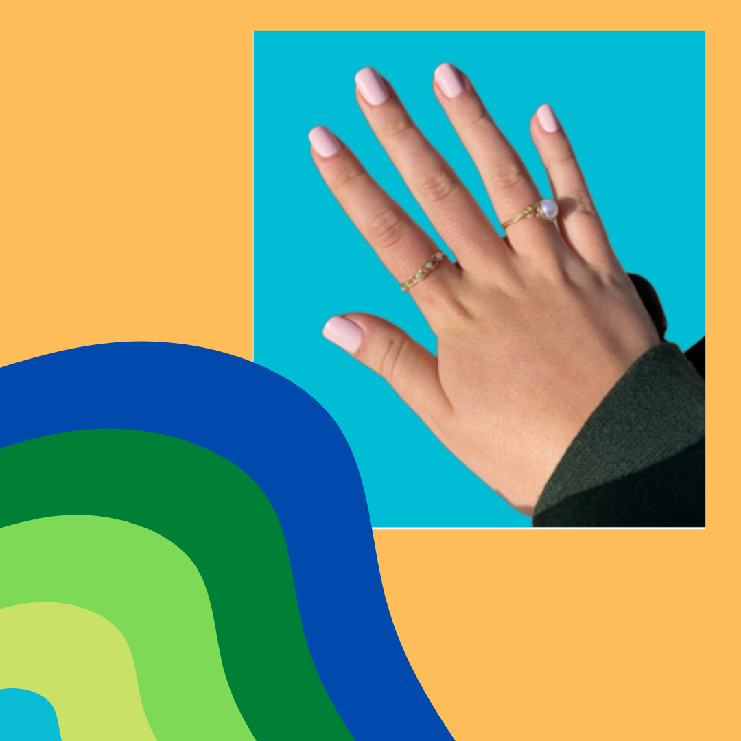 Press on nails fun background