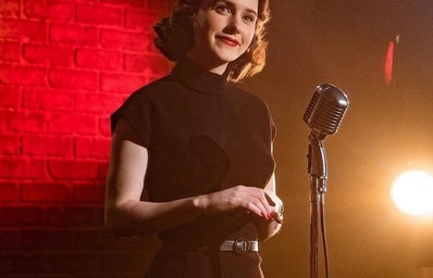 photo of Rachel Brosnahan as Mrs. Maisel on a stage - on the official instagram page of the show. It was used to promote the series.