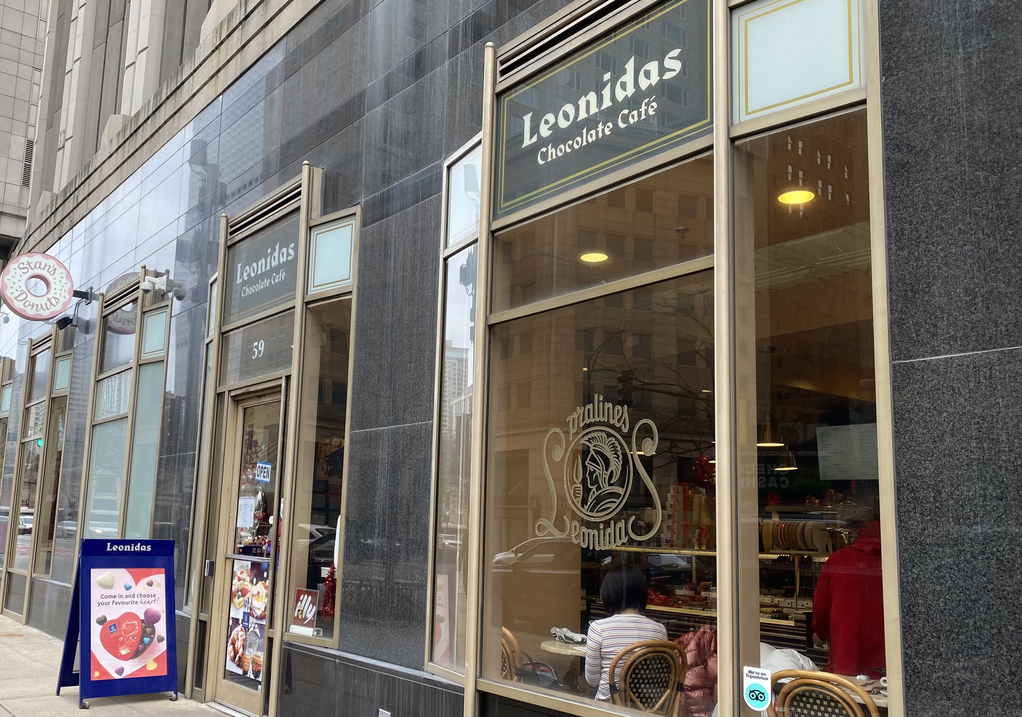 Outside of Leonidas Chocolate Cafe