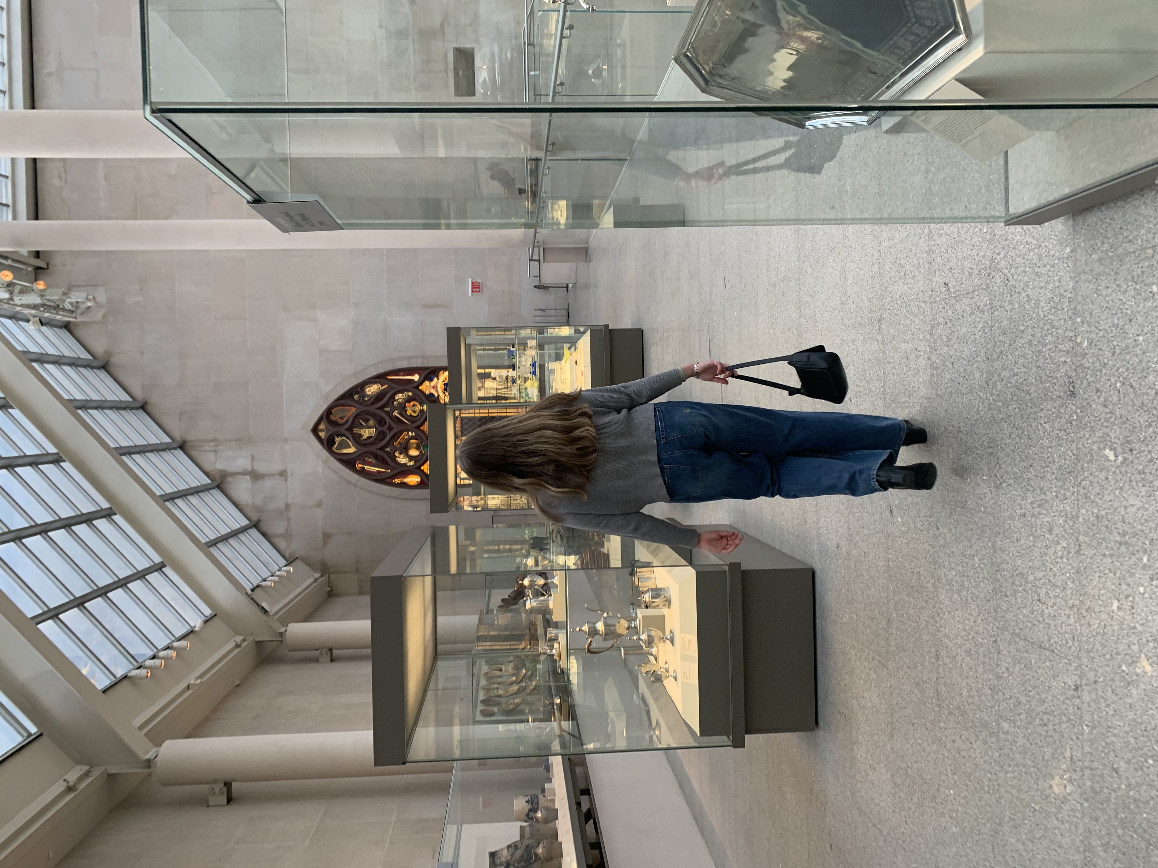 Image of friend walking in the Metropolitan Museum of Art