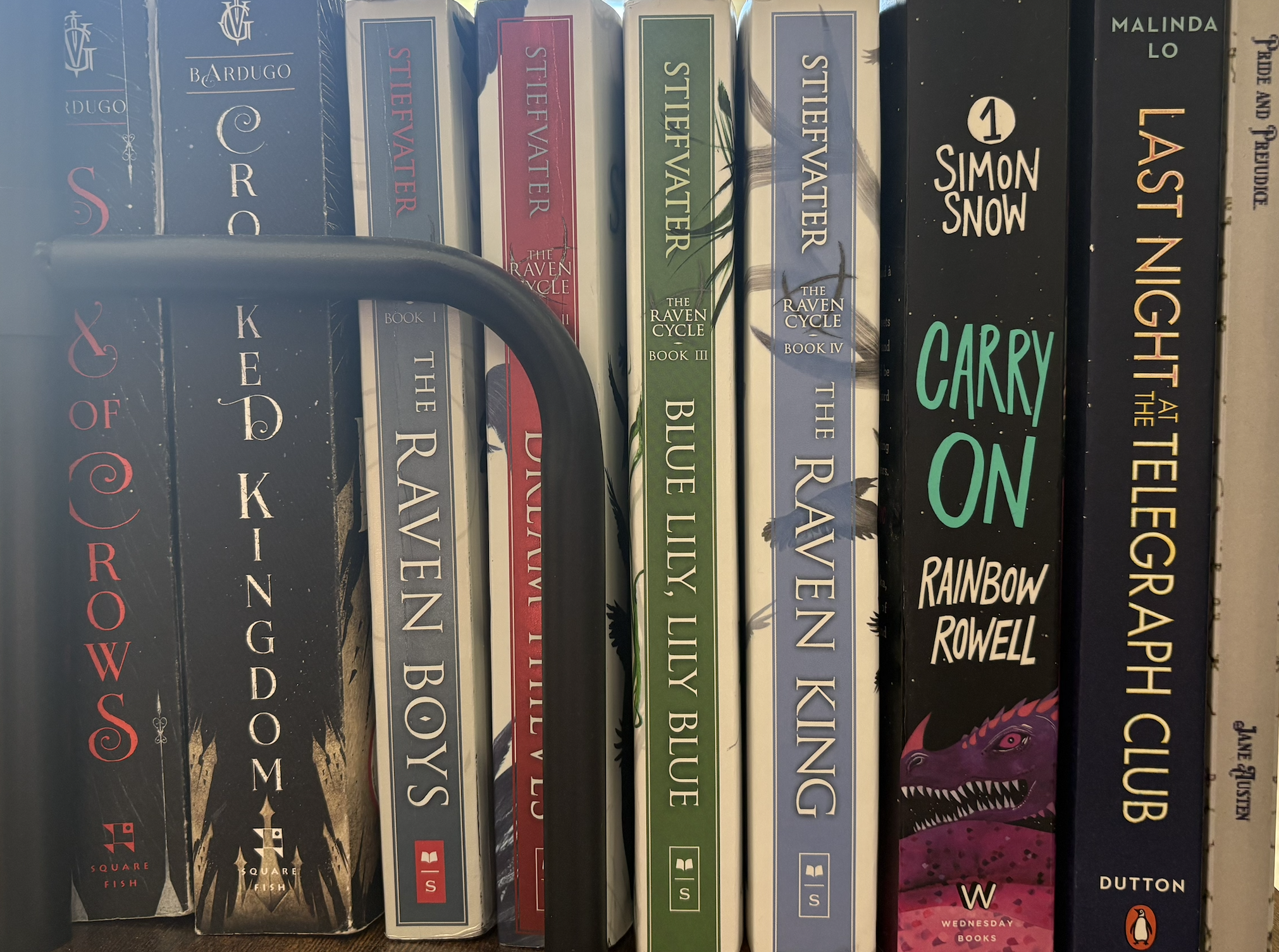 Books on a shelf