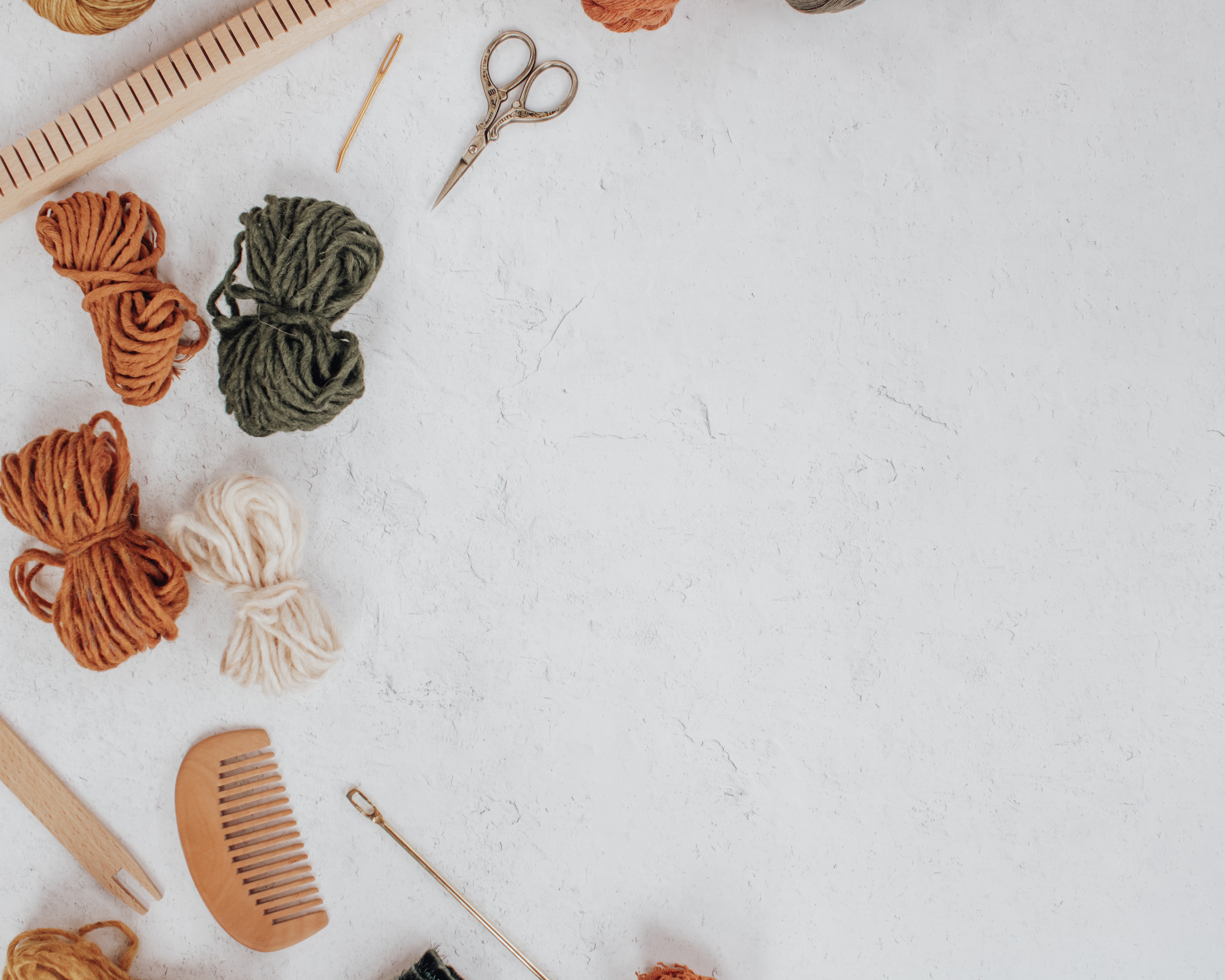 yarn and sewing tools