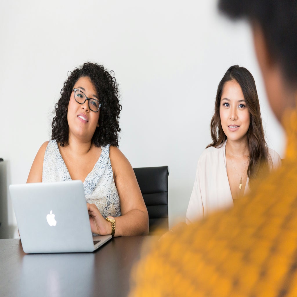 Two women conducting a job interview