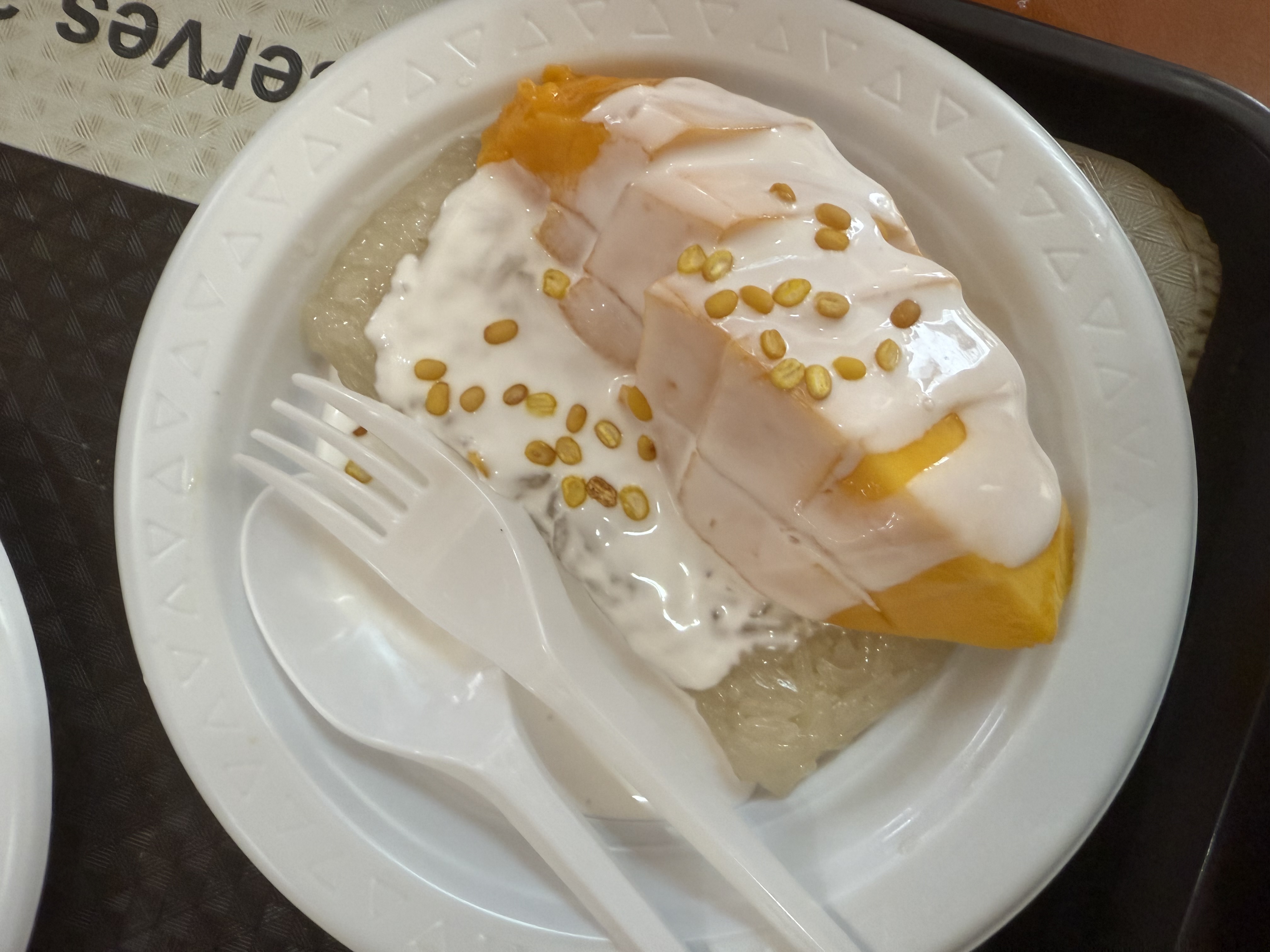Mango sticky rice from Singapore