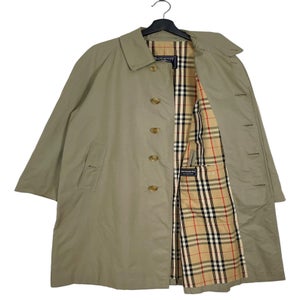 vintage burberry nova check trench coat