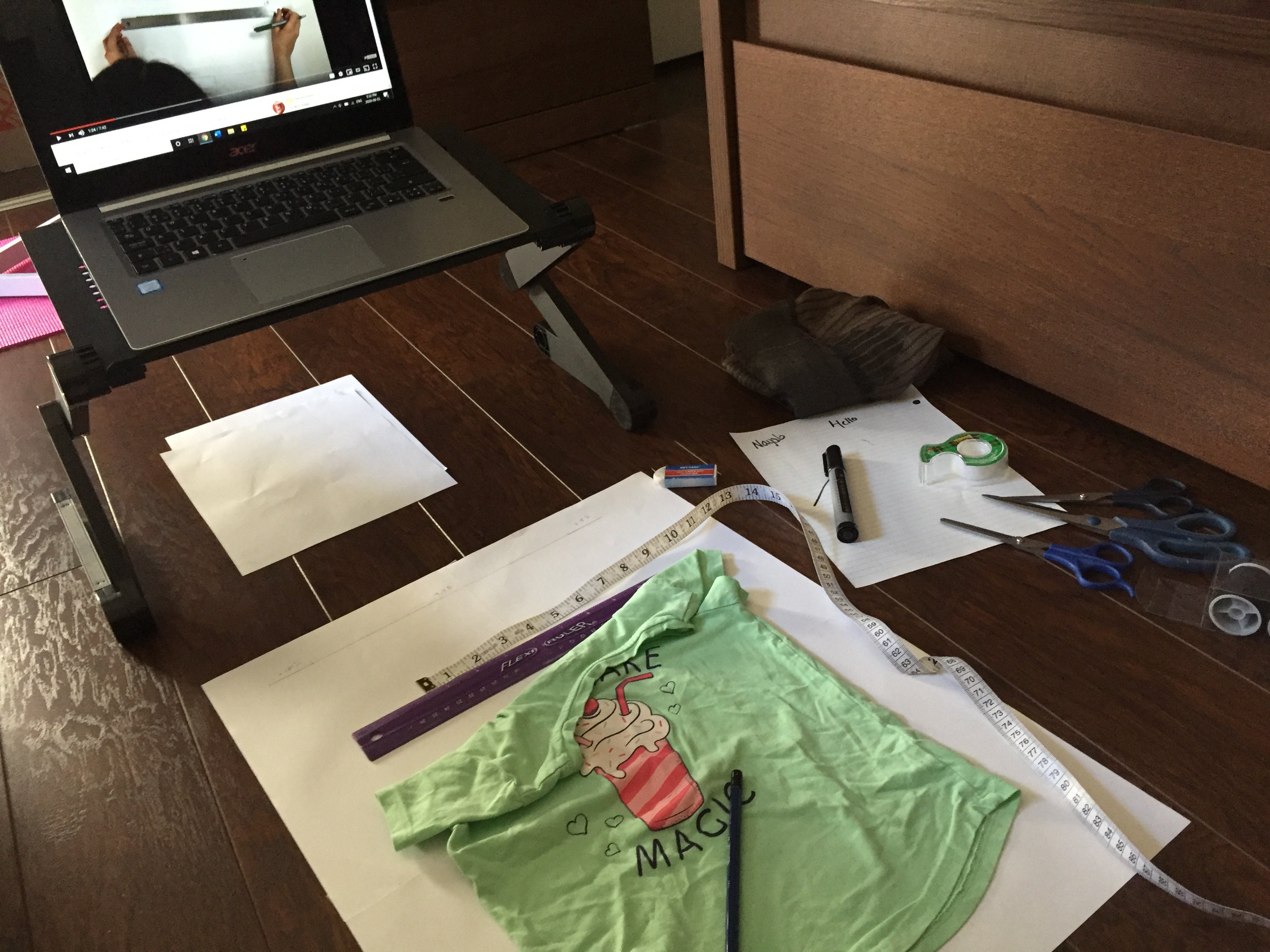 Process of creating a t-shirt