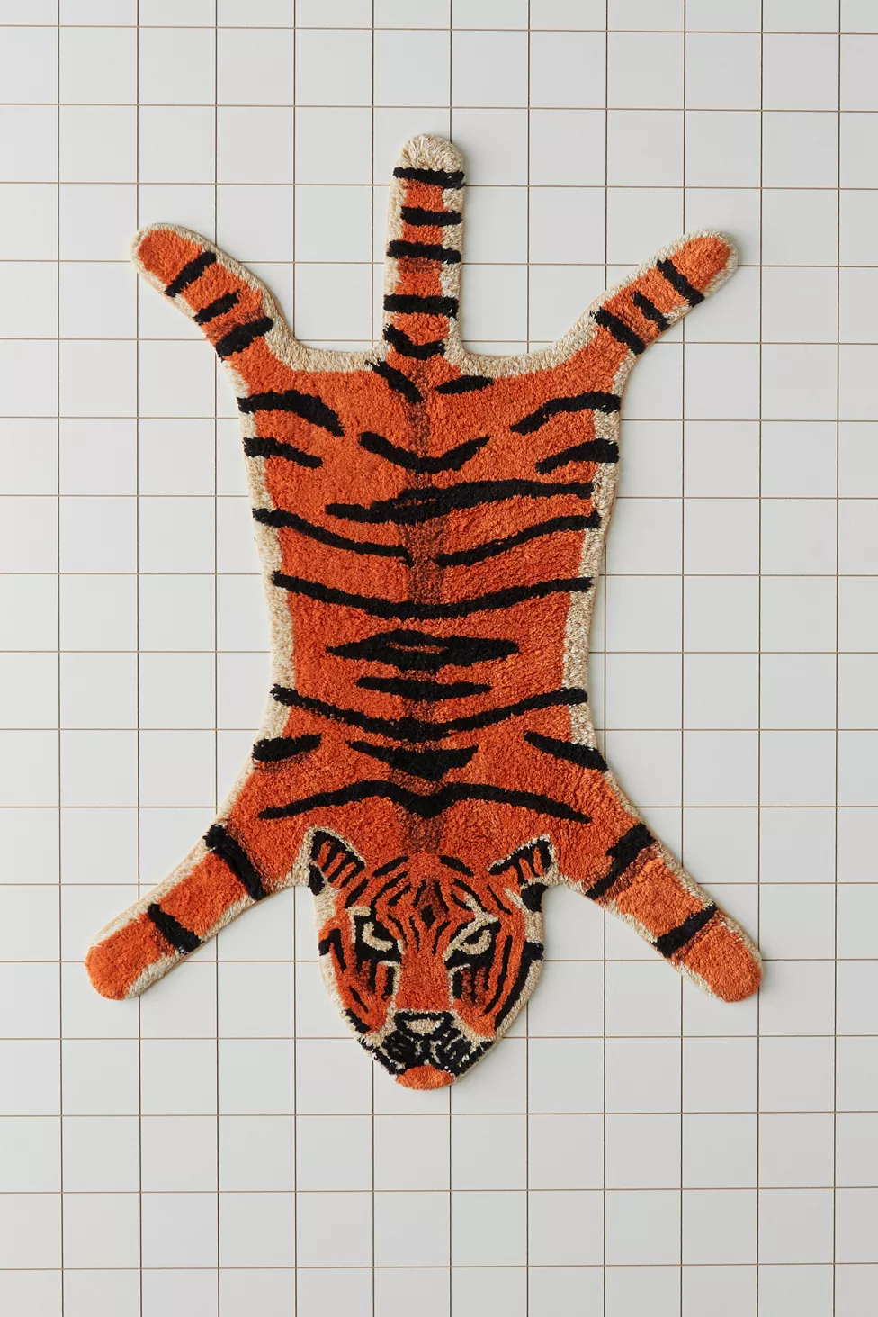 Urban Outfitters Tiger Shape Tufted Bath Mat