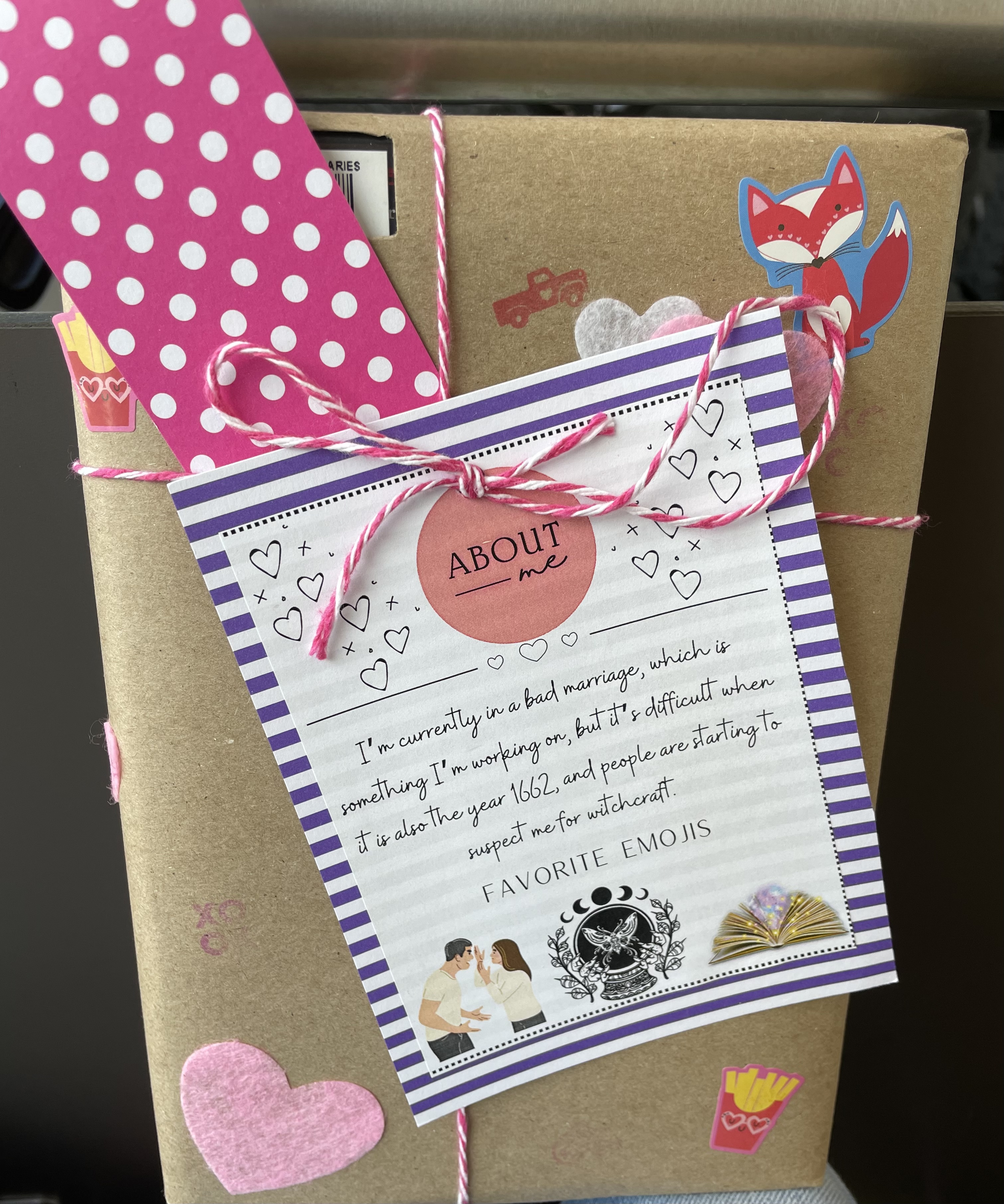 Wrapped up library book