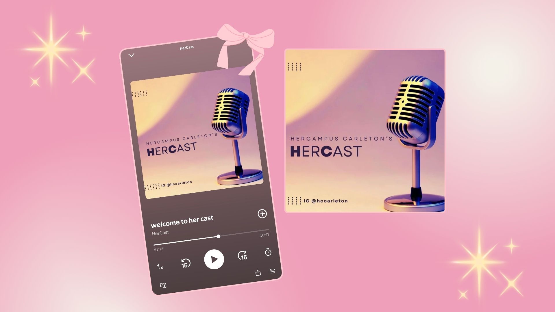 Podcast cover photo in design.