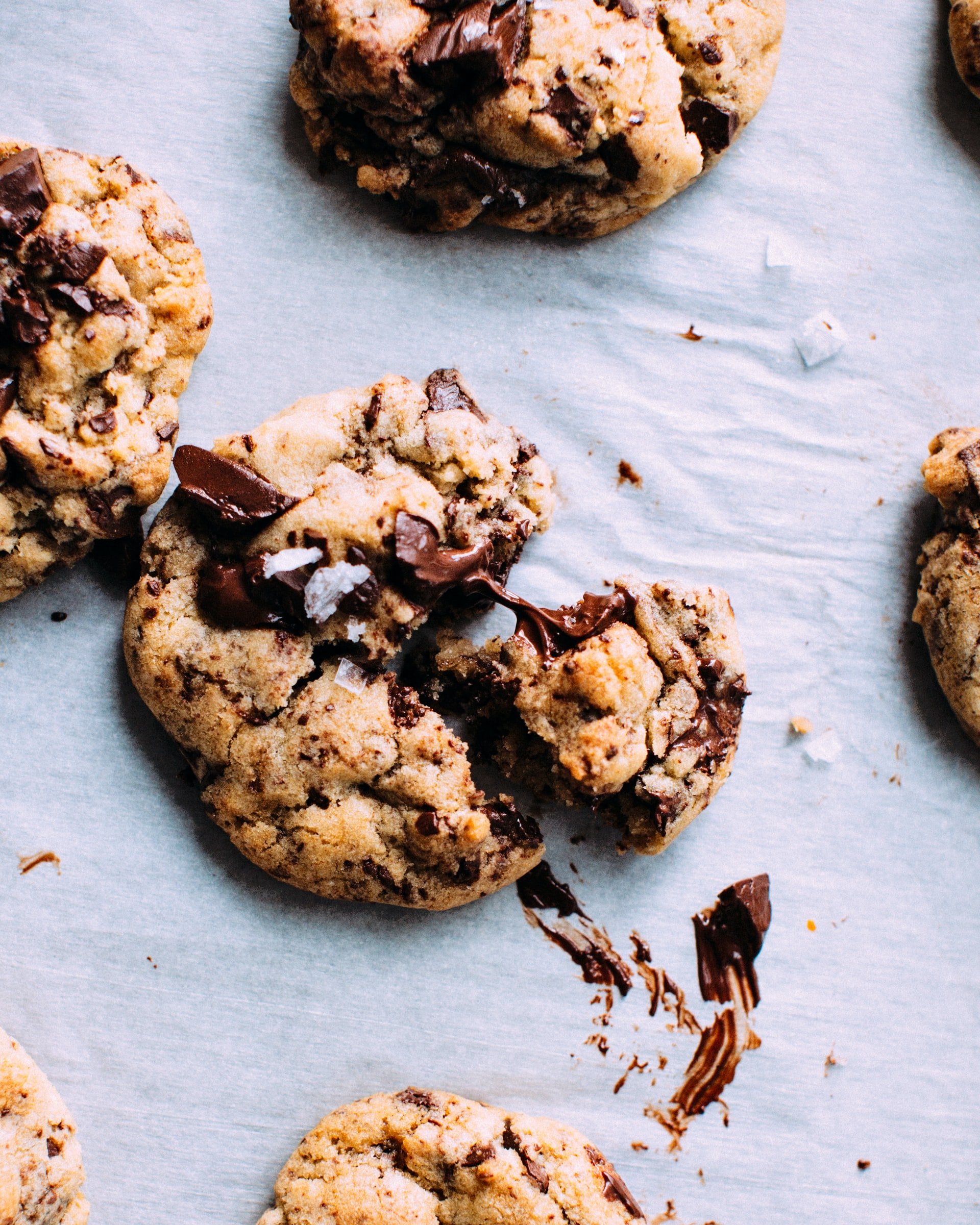 Cookies on marble plate