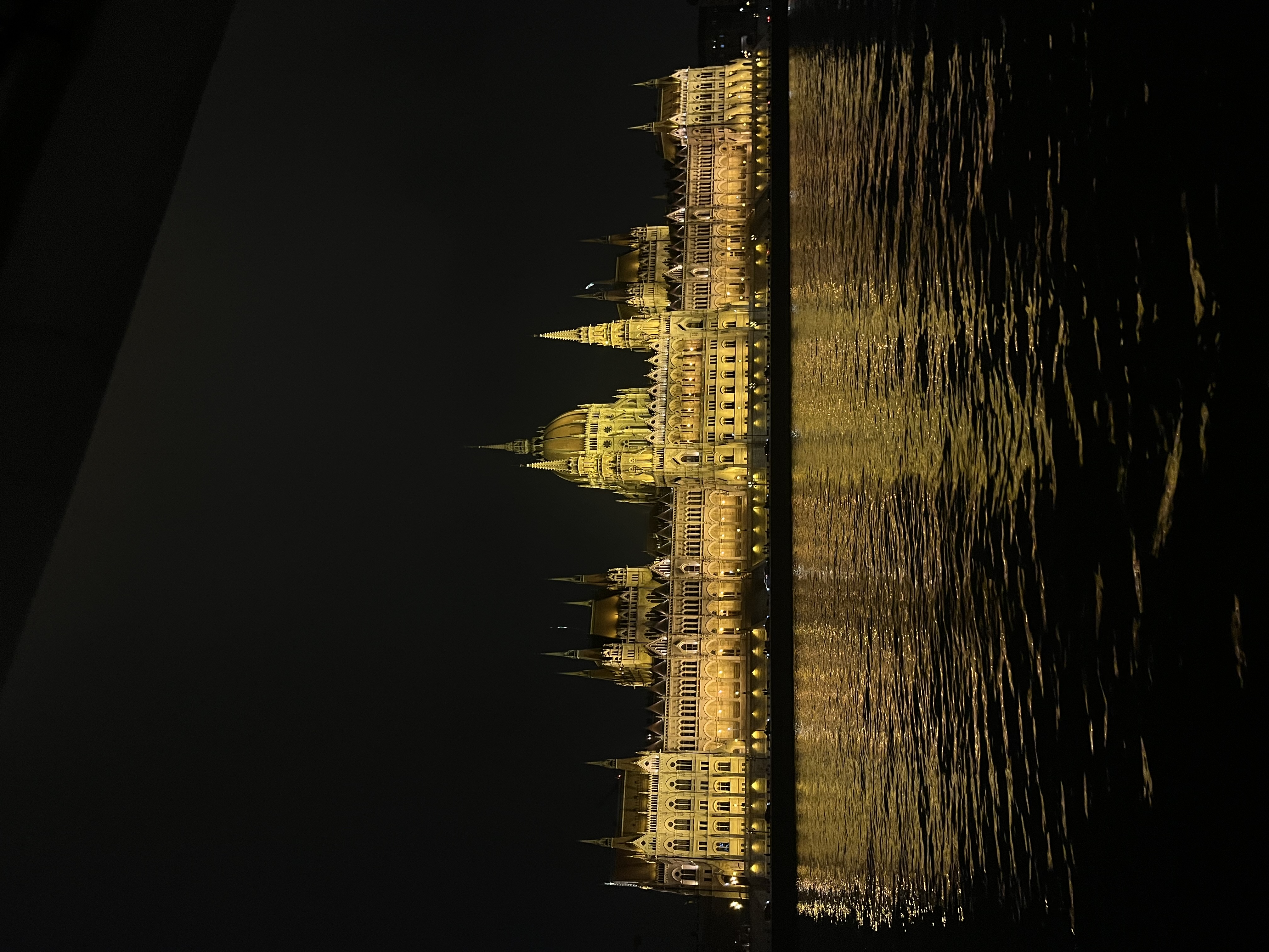 Hungarian Parliament Building in Budapest at night