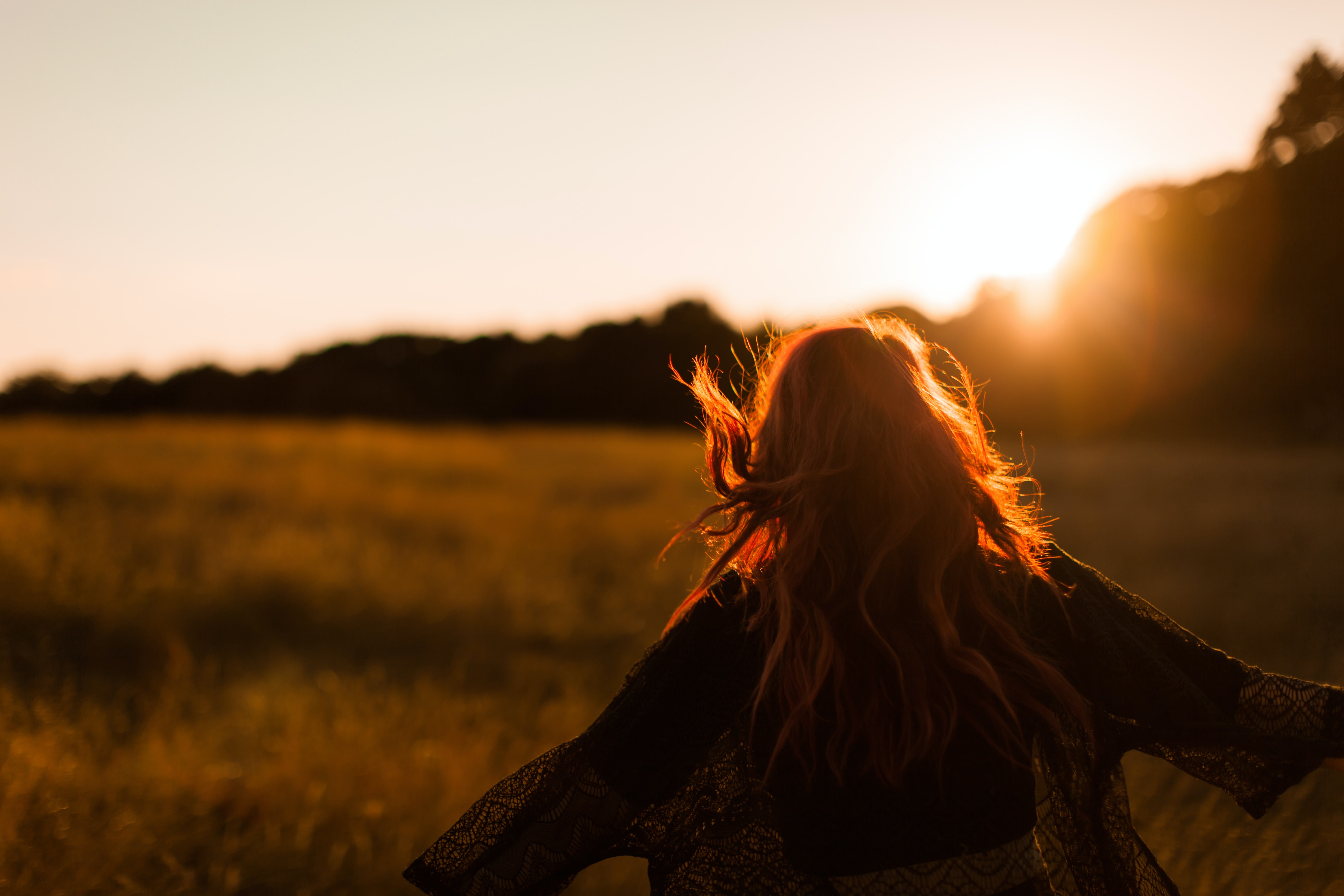 girl in field