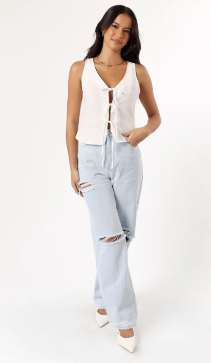 Samma Tie Front Top Petal & Pup