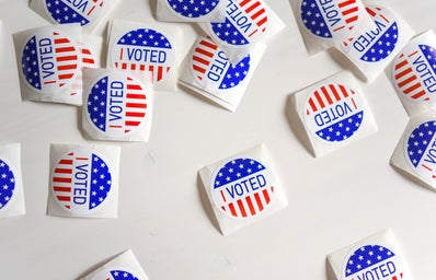 image of numerous \"I voted\" stickers