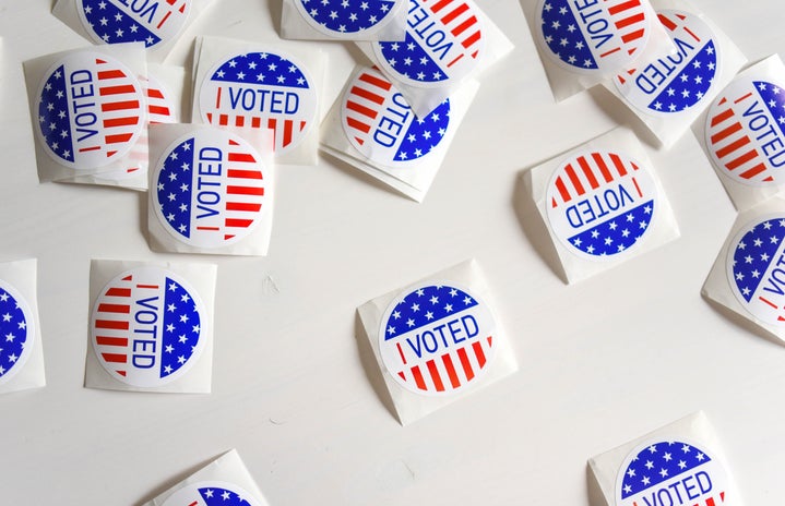 image of numerous \"I voted\" stickers