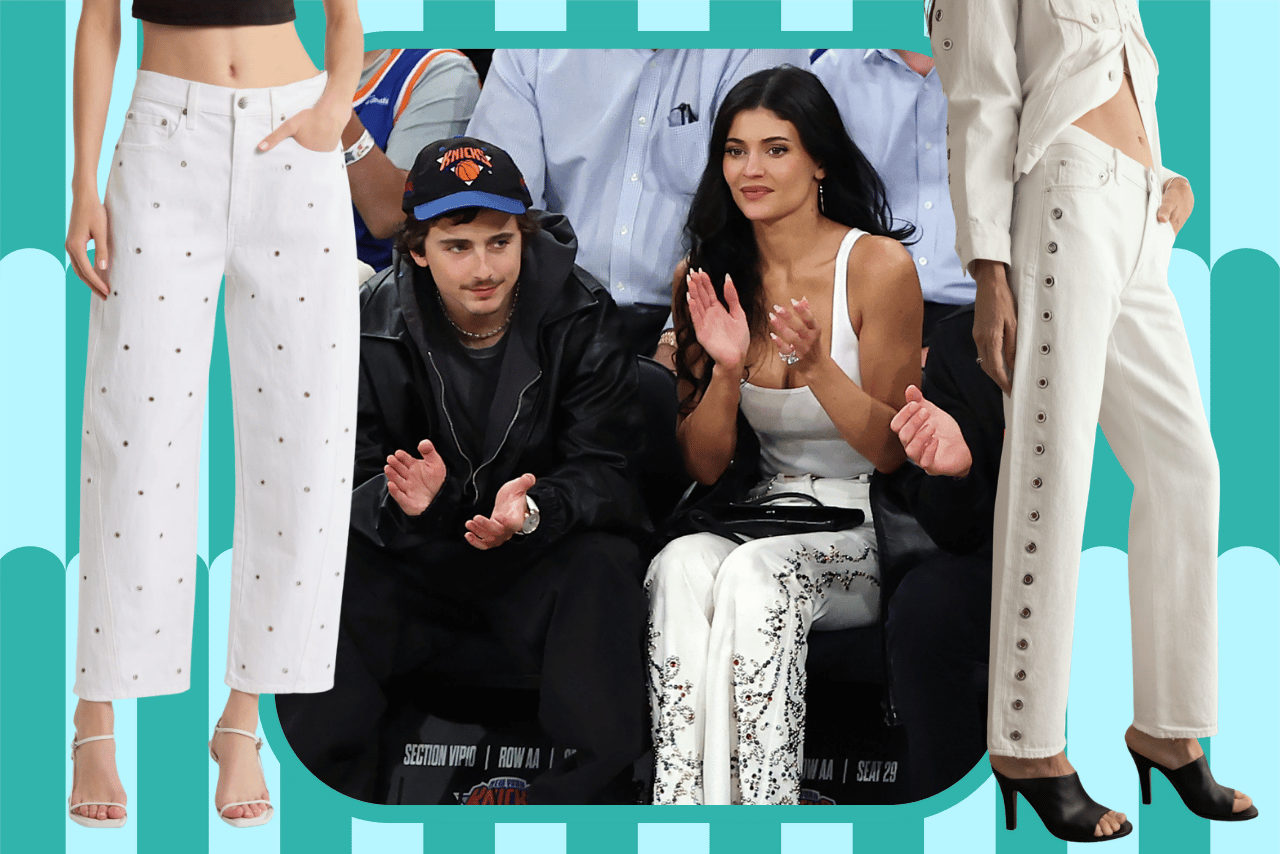 kylie jenner embellished jeans