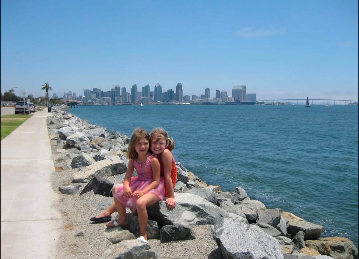 My sister and I when we lived in California