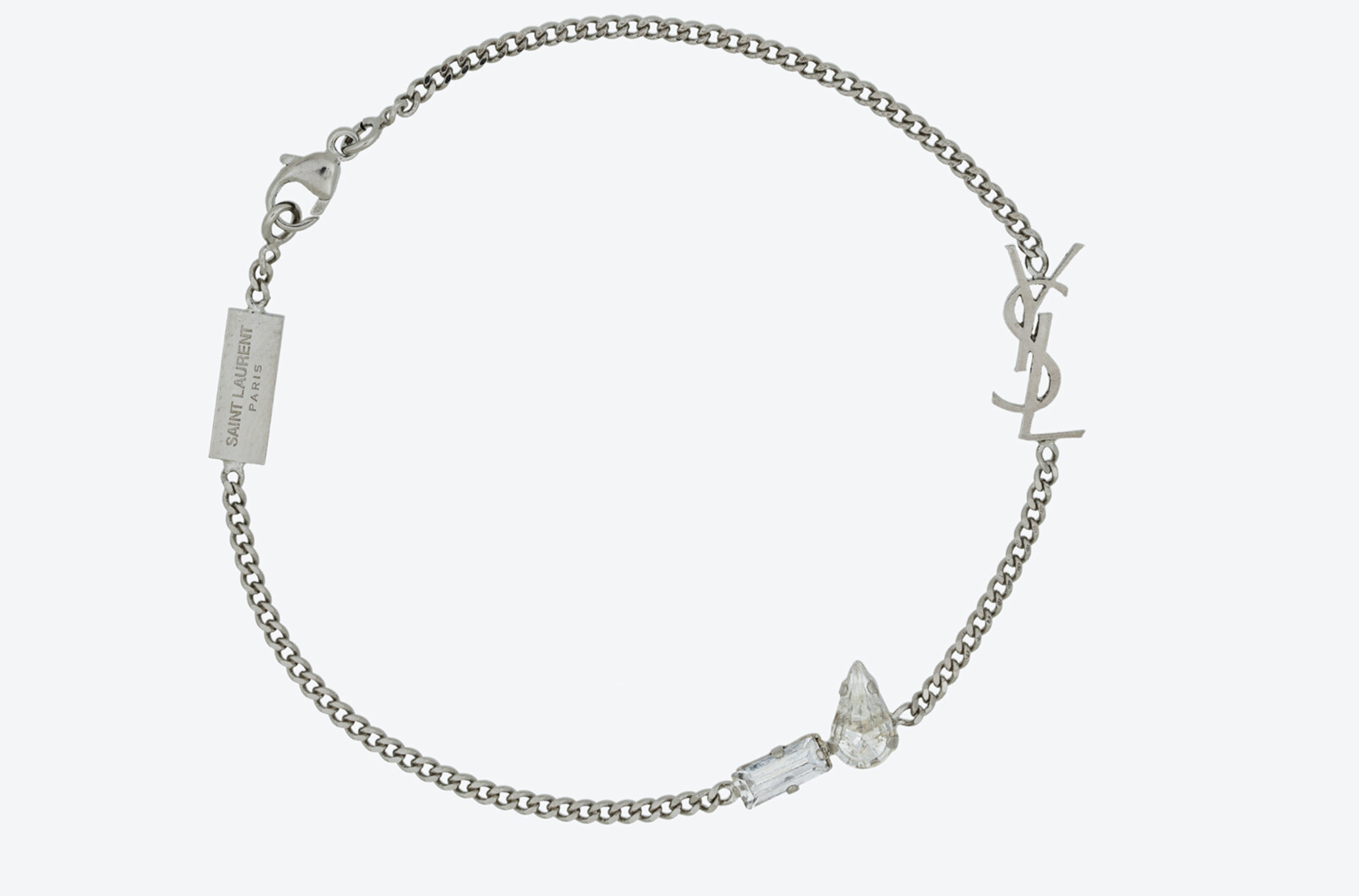 OPYUM CHARM BRACELET IN METAL AND RHINESTONE