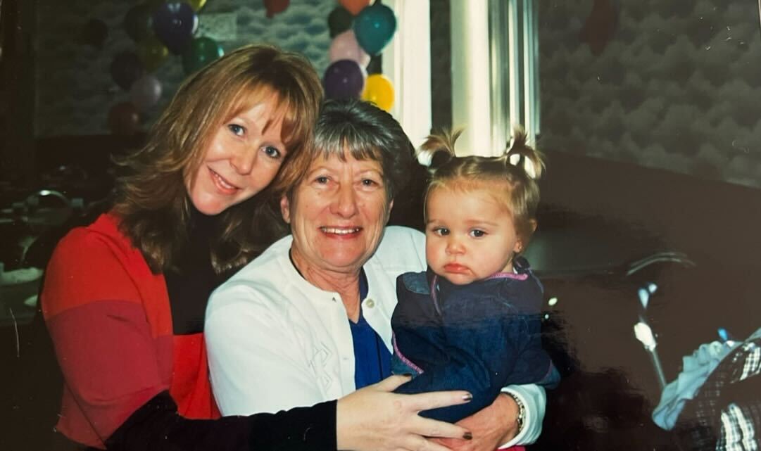 julia merola (the writer), right, as a child with her mother (left) and grandmother (center)