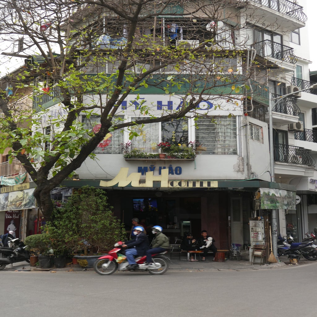 A coffee shop in Hanoi, Vietnam